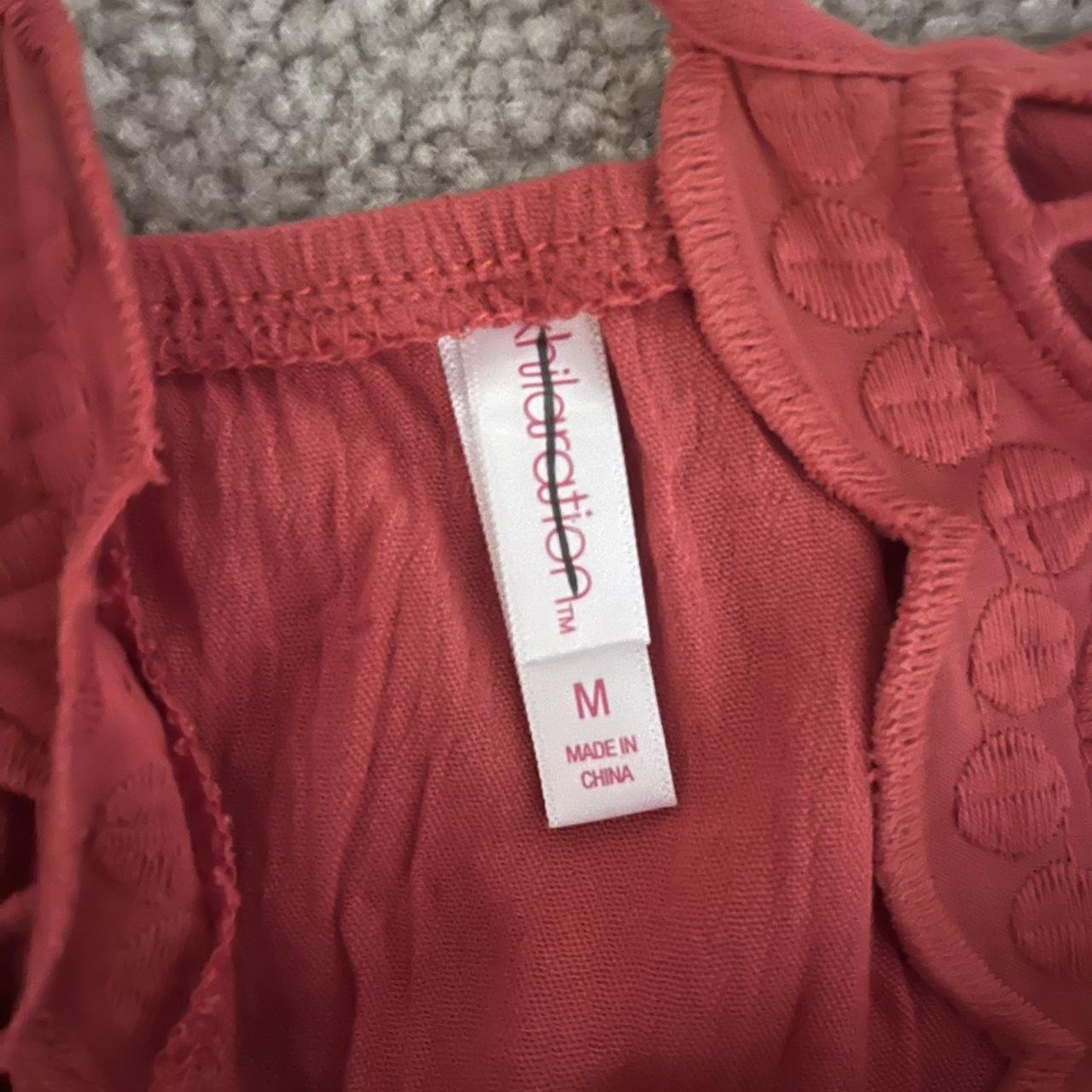 Women's Romper - Red/Pink - M – Orange boho rompe… - image 3