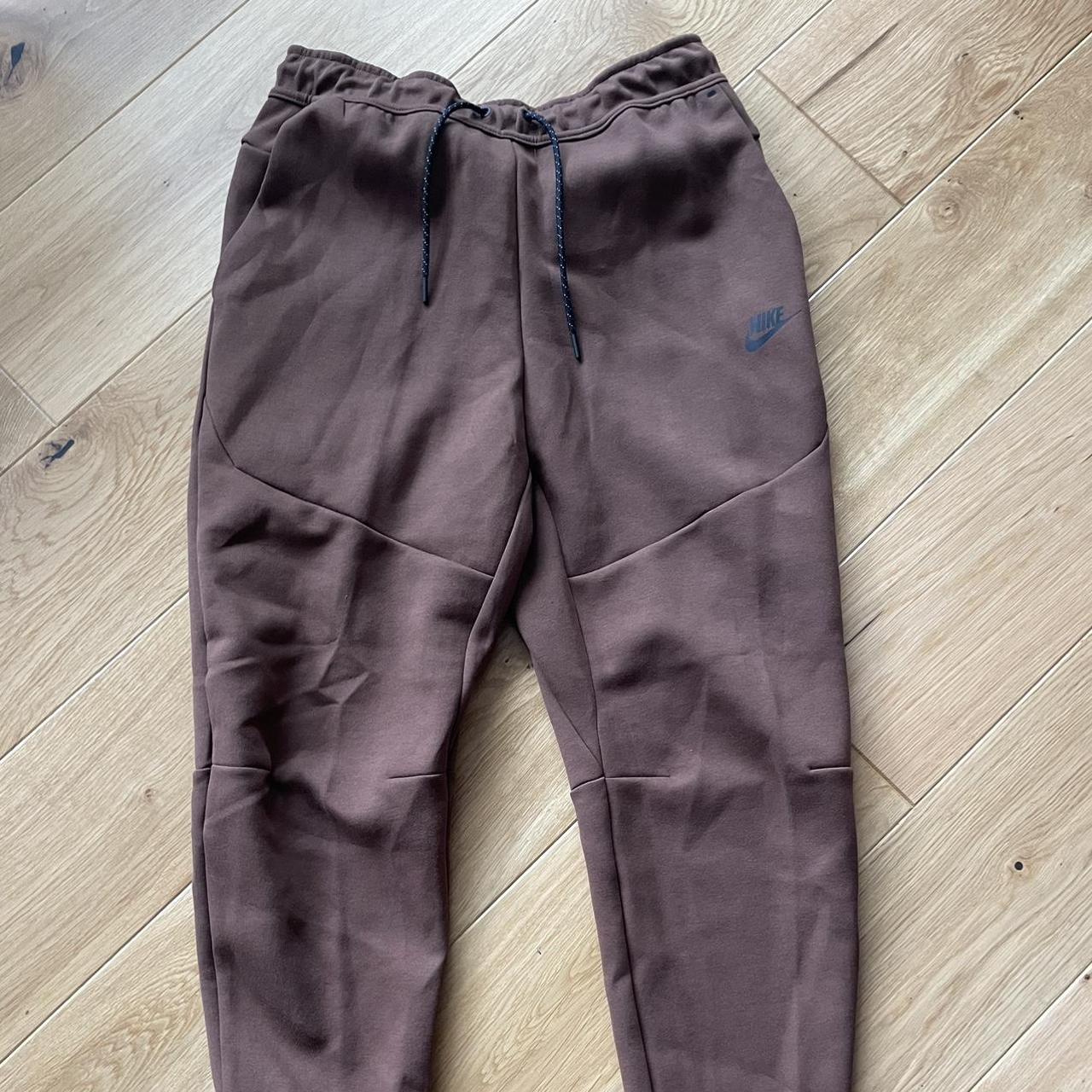 Brand New Nike Tech Fleece Joggers Size Large Brown... Depop