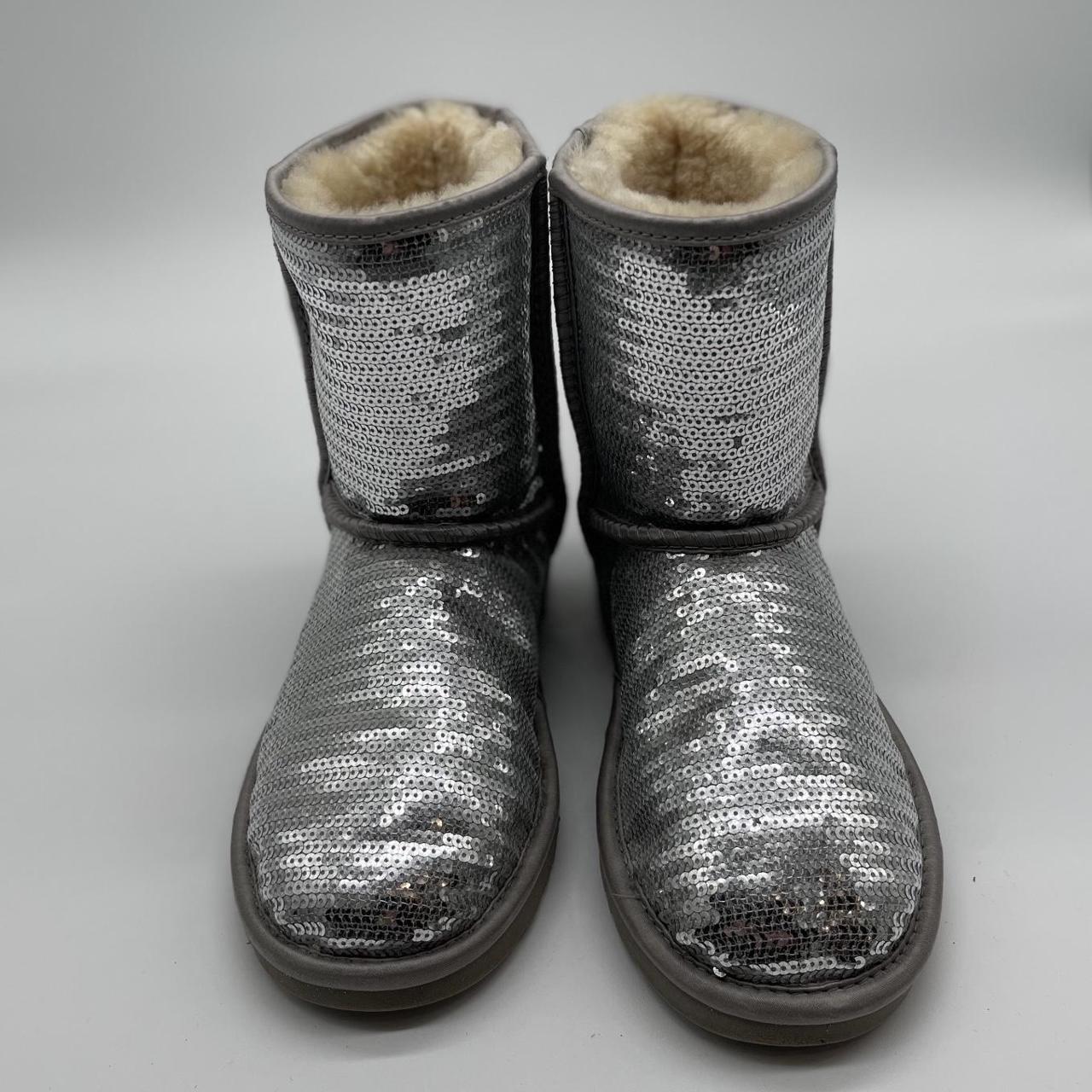 Sequin Silver Uggs -Very sparkly and eye catching!... - Depop