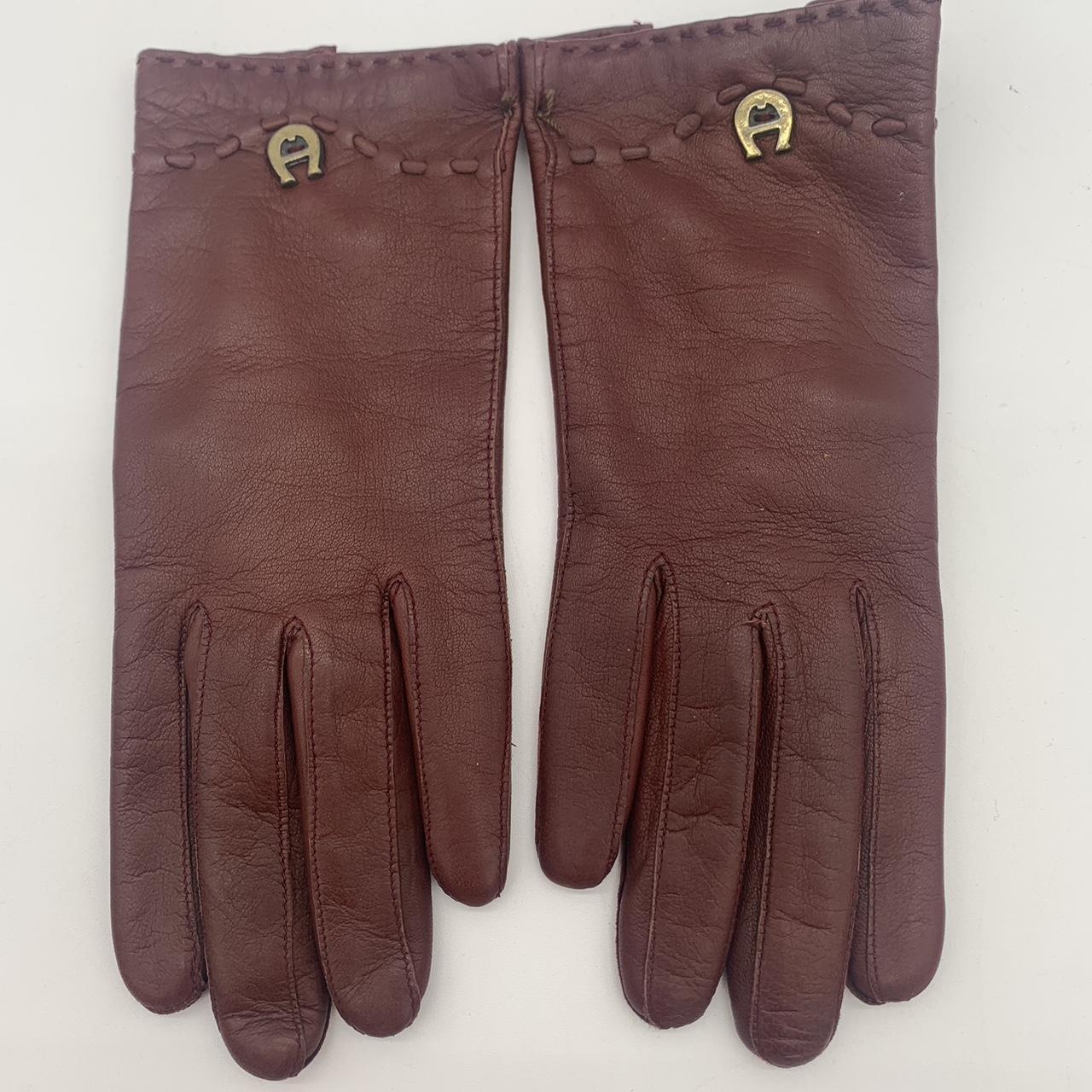 Eitenne Aigner Gloves Brown Size 6.5 Elevate Depop