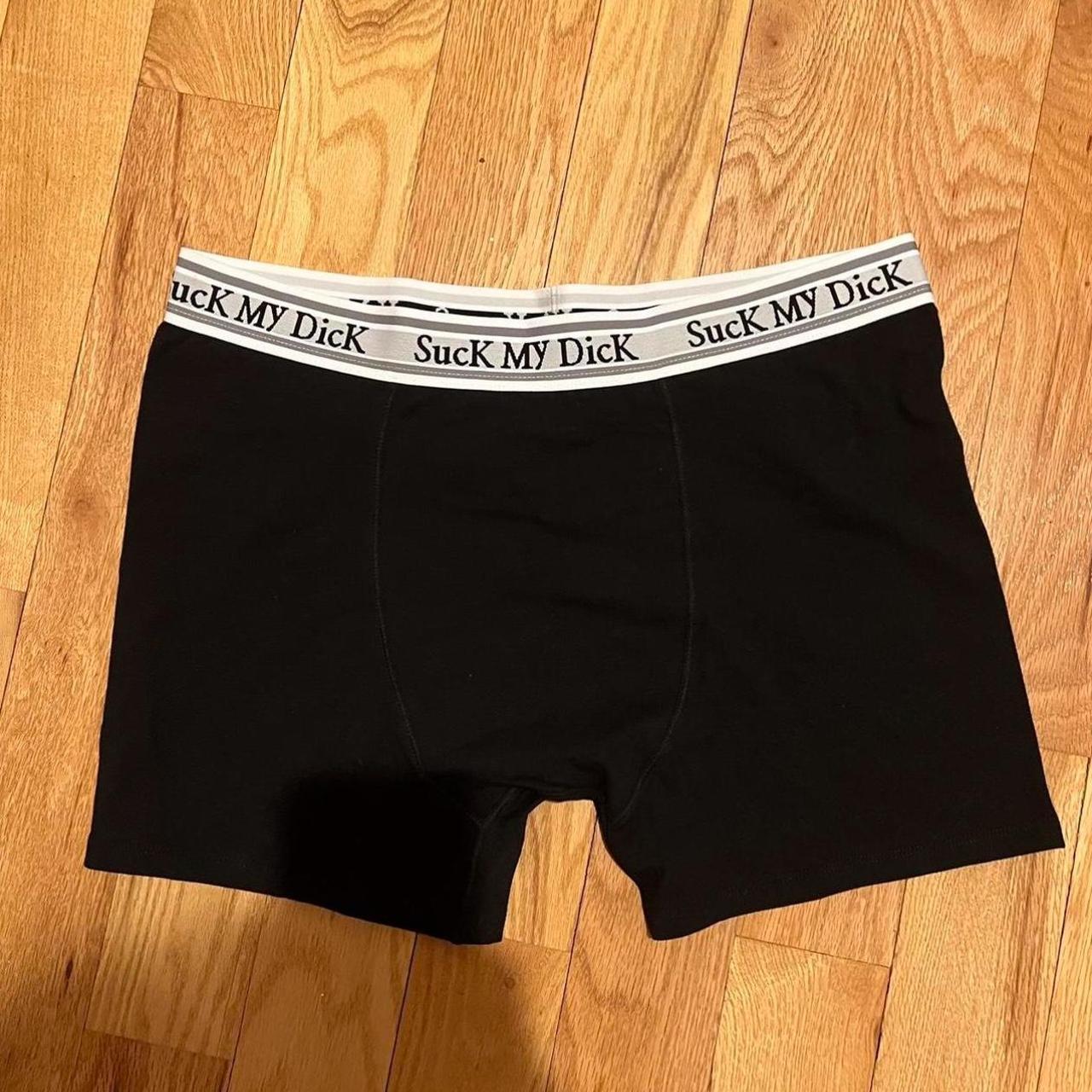 THUG CLUB SUCK MY DICK BOXERS UNDERWEAR, copped wrong...