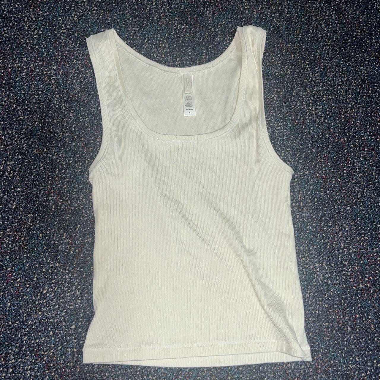 Skims beige tank top Size m, worn once or twice but... - Depop