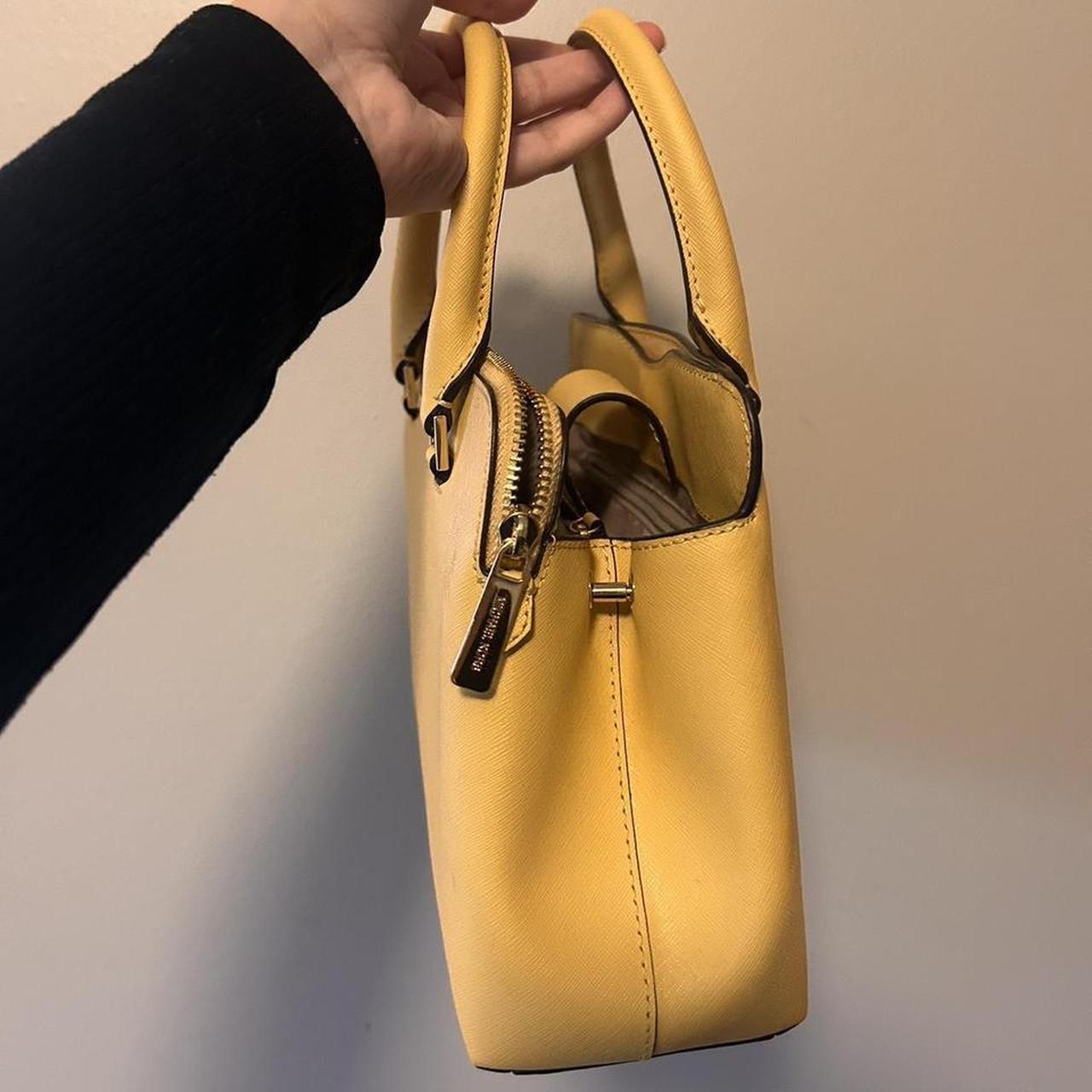 Yellow Michael Kors Idina Small Satchel Bag Depop