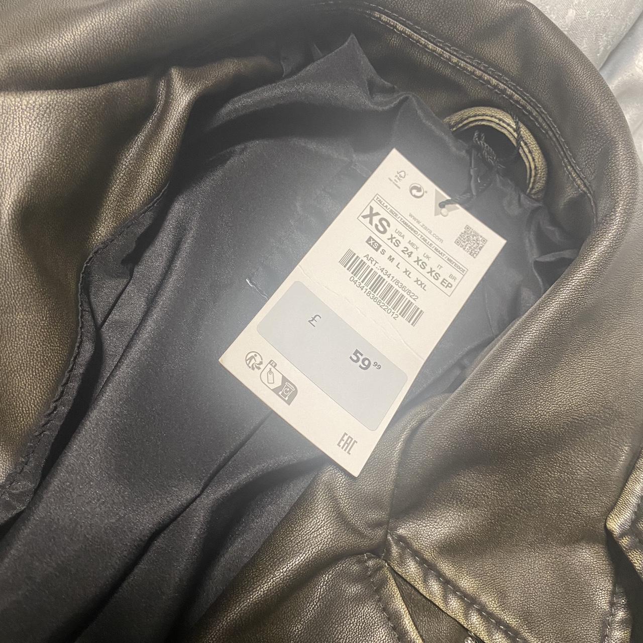 Molly mae Zara leather jacket Brand new bought in... - Depop