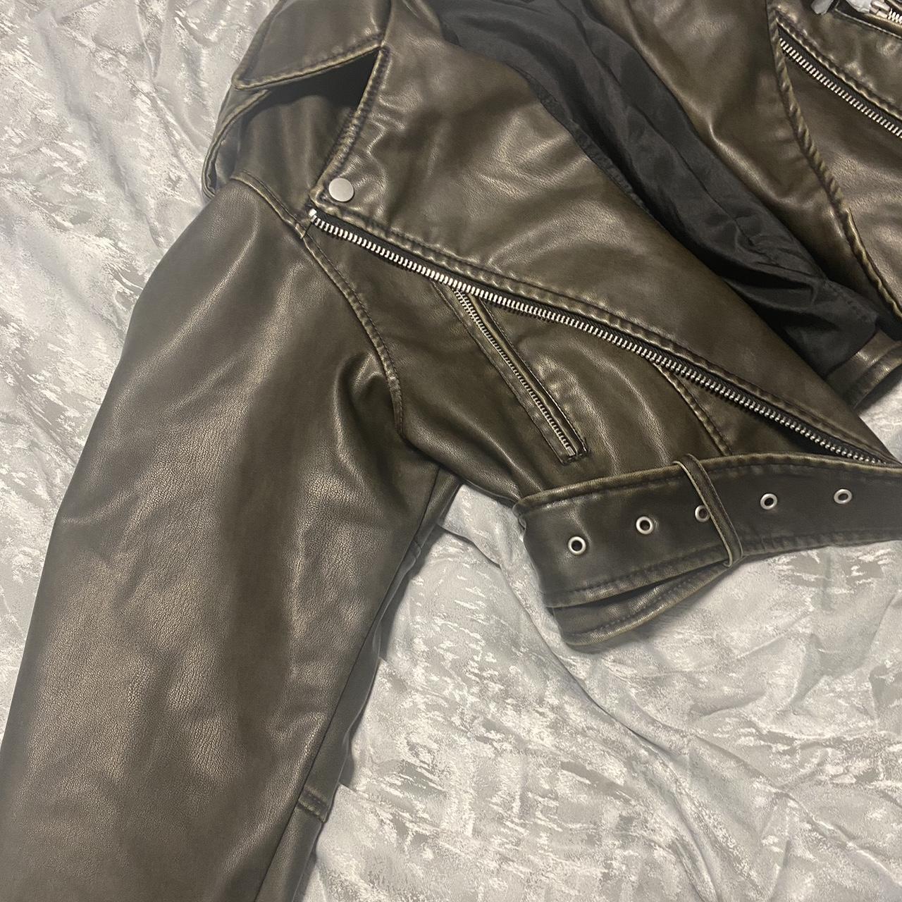 Molly mae Zara leather jacket Brand new bought in... - Depop