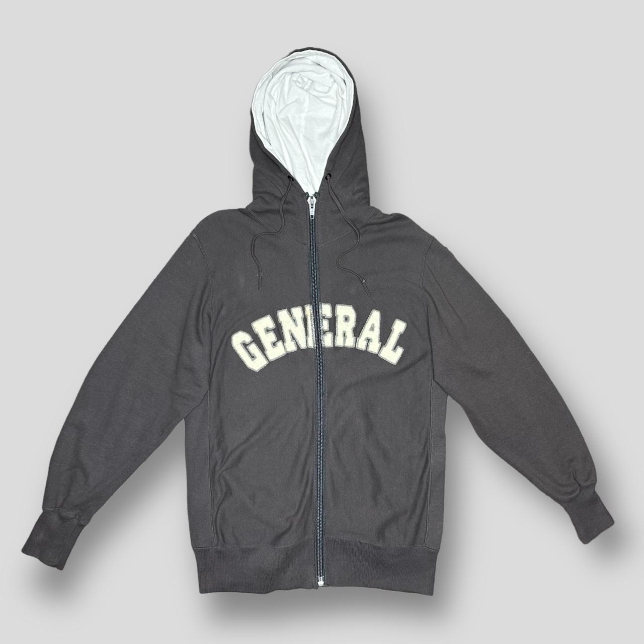 GENERAL RESEARCH A/W 2001 Zip Up Hoodie with... - Depop