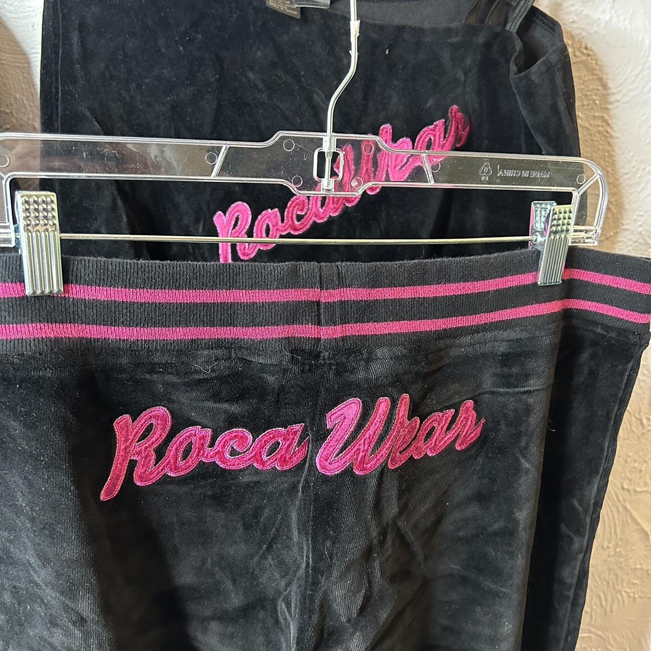 RocaWear Y2K Jumpsuit Black & Pink outfit 80 Cotton... Depop