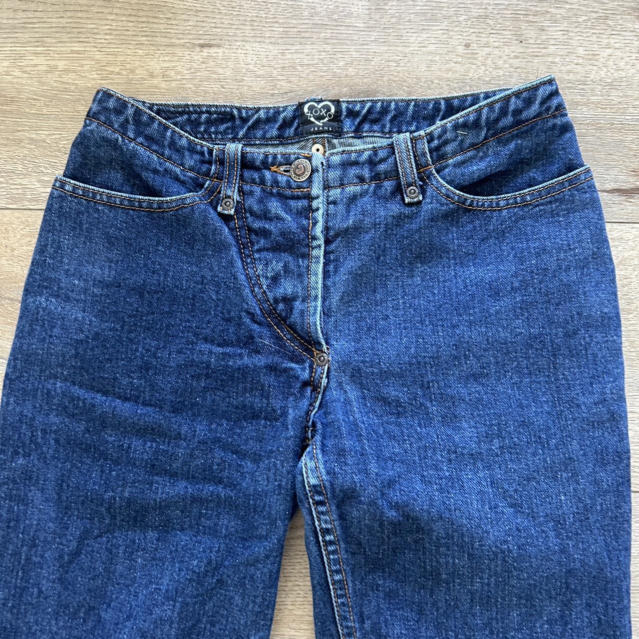 XOXO Women's Navy and Blue Jeans | Depop