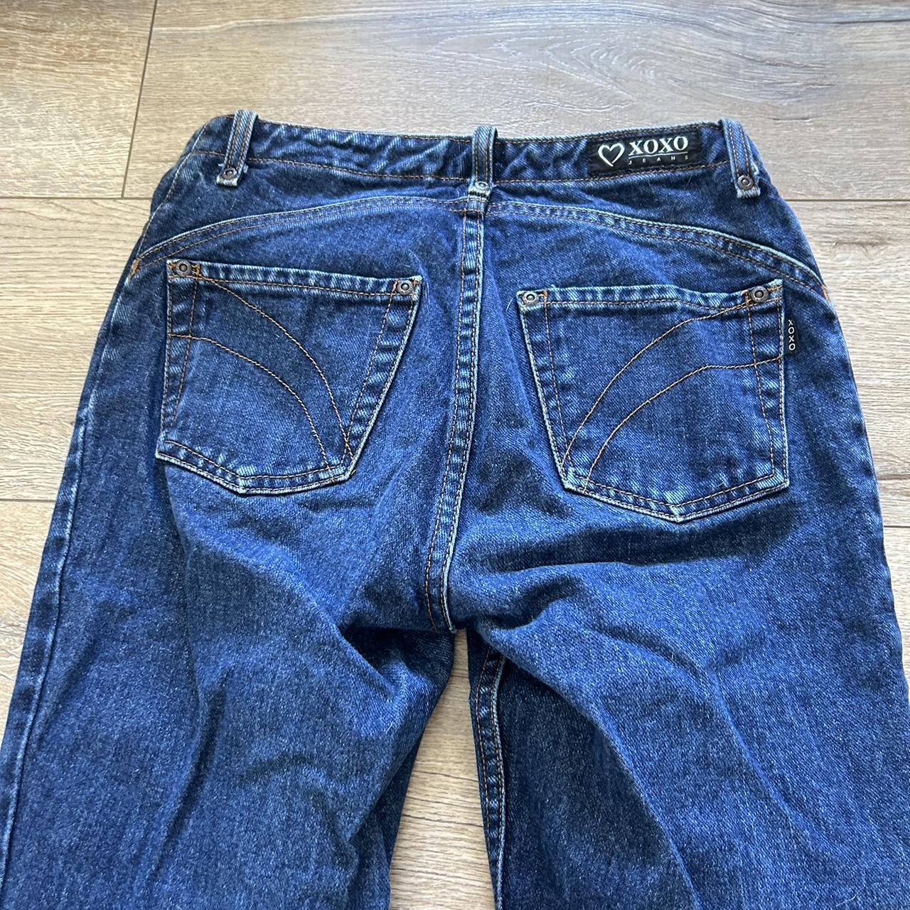 XOXO Women's Navy and Blue Jeans | Depop