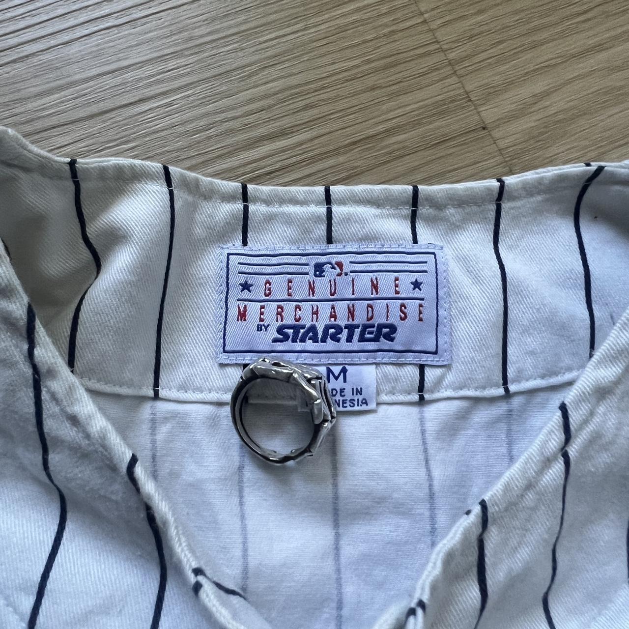 vintage 90s STARTER YANKEES BASEBALL JERSEY. size - Depop