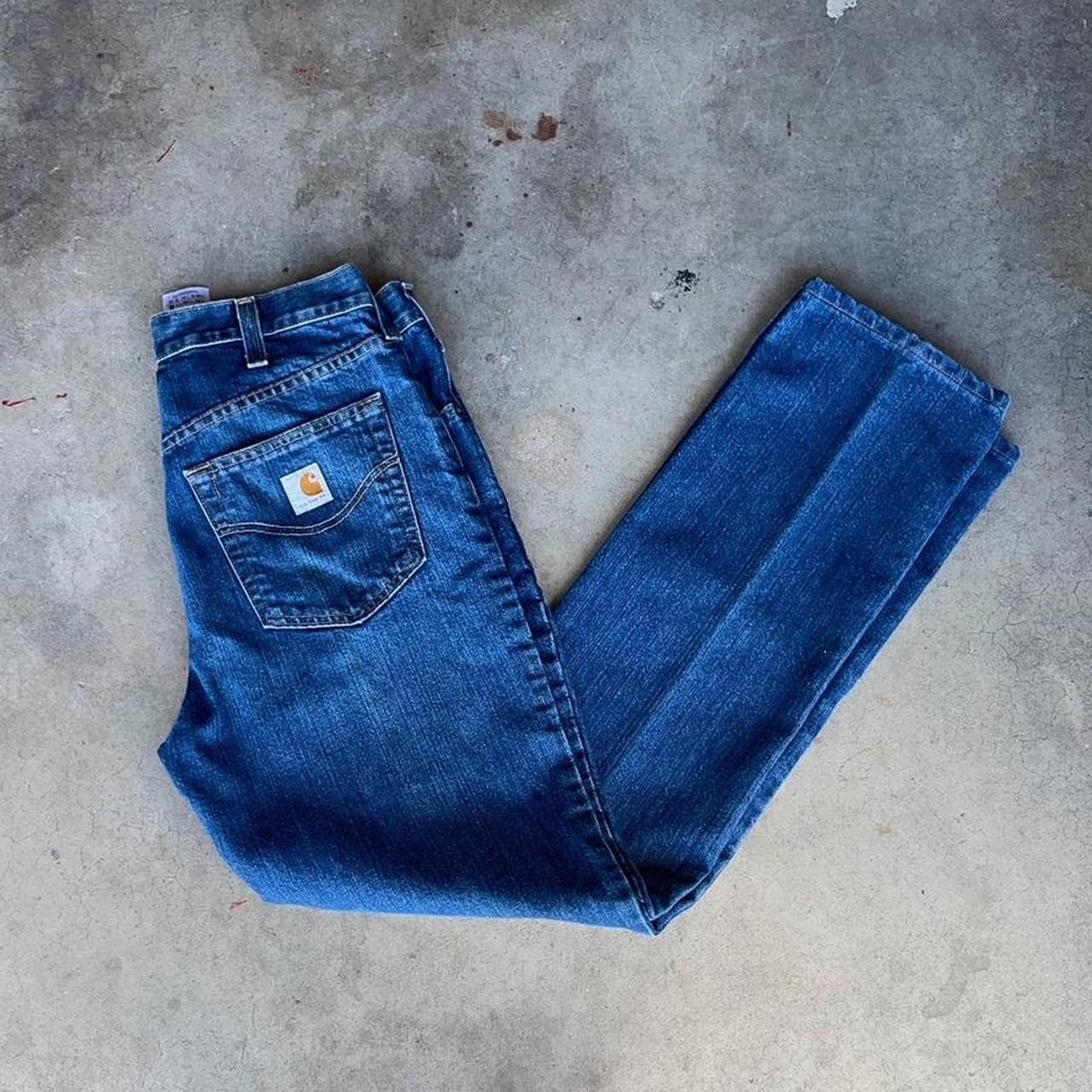 Carhartt Men's Blue Jeans Depop