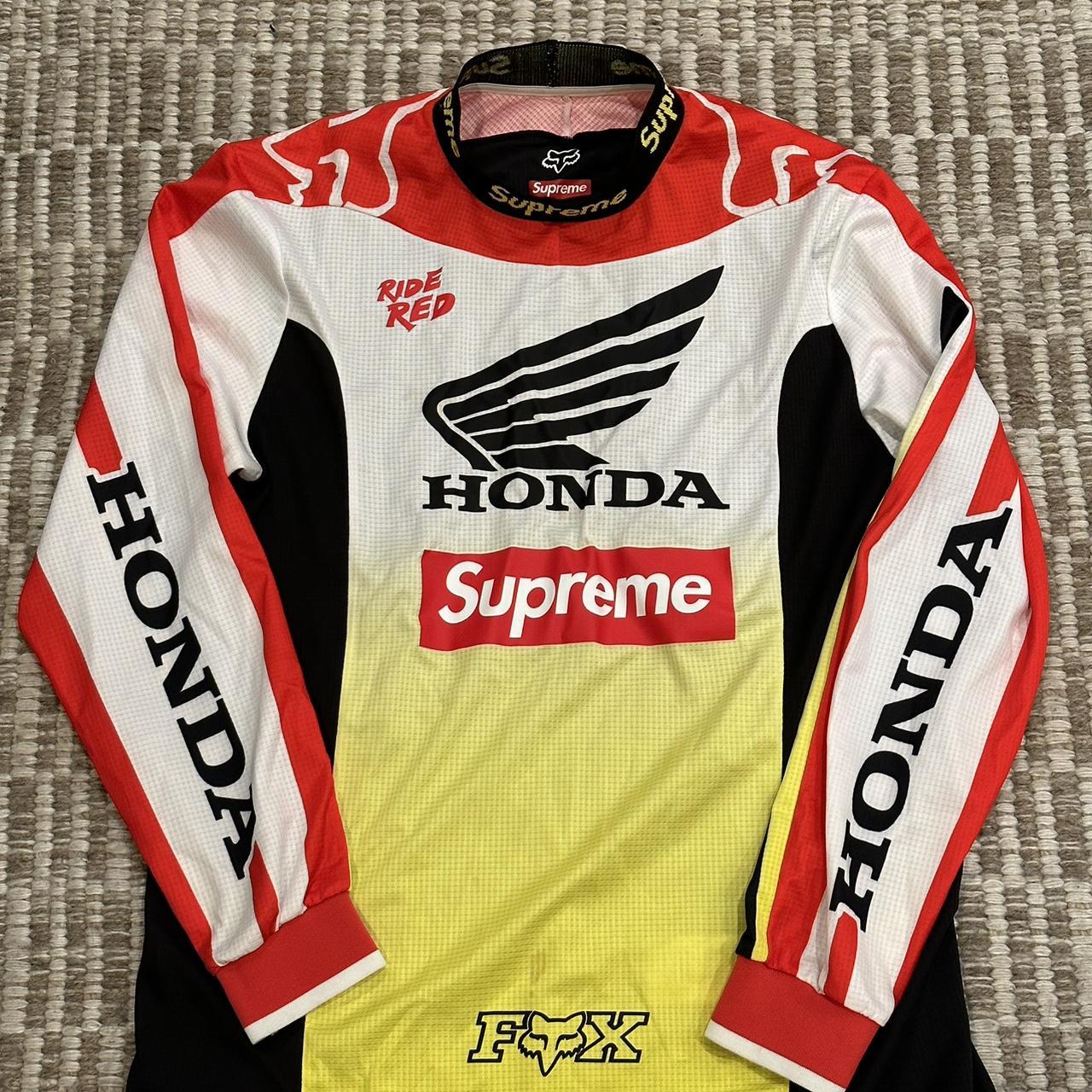 Supreme Honda fox racing, long sleeve T-shirt... - Depop