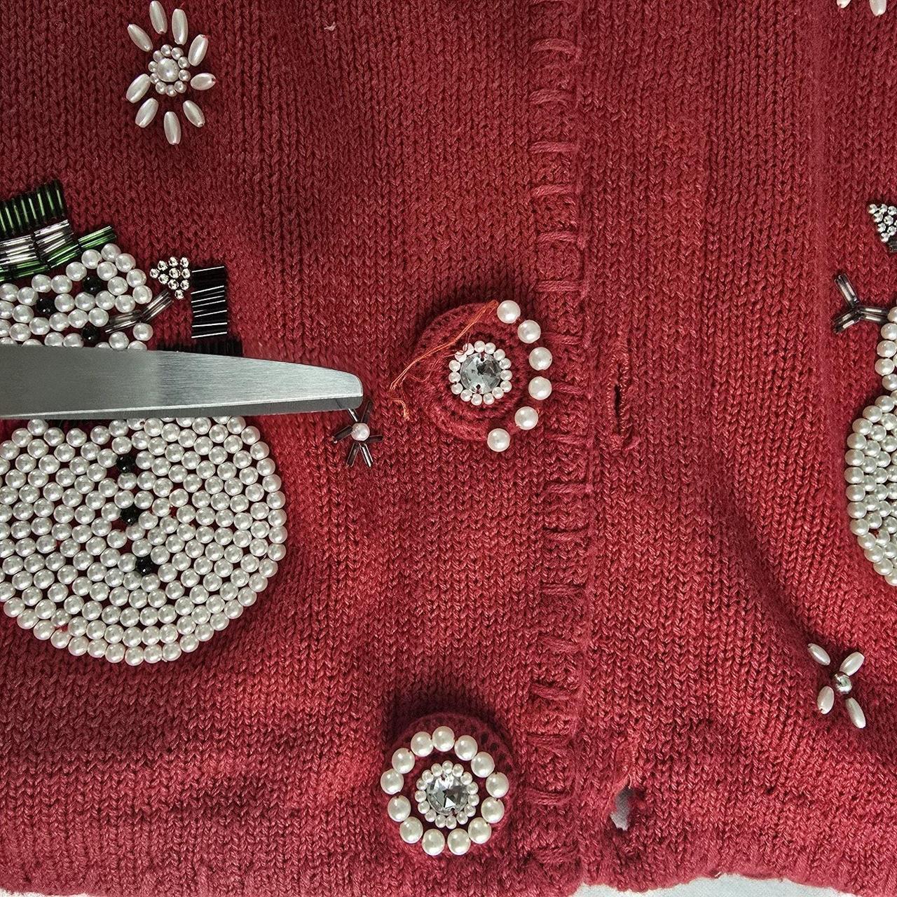 Source Unknown Women's Sweater - Red/White - M – … - image 8