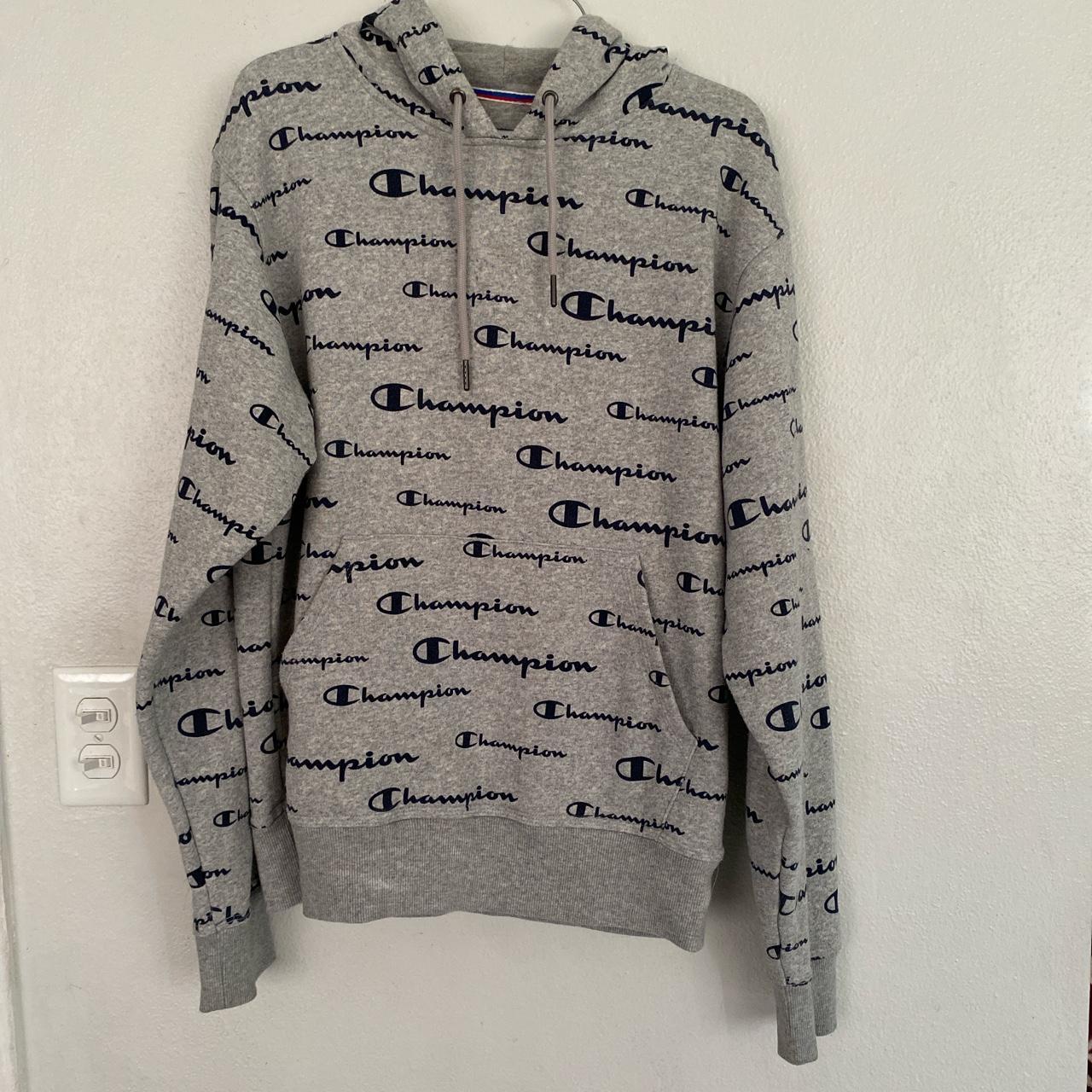 Champion sweater with champion outlet all over it gratis