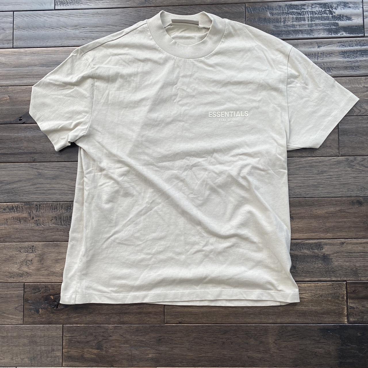 Fear of God Men's Cream T-shirt | Depop