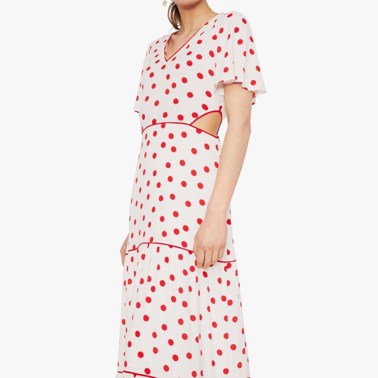 Warehouse red 2024 spot dress