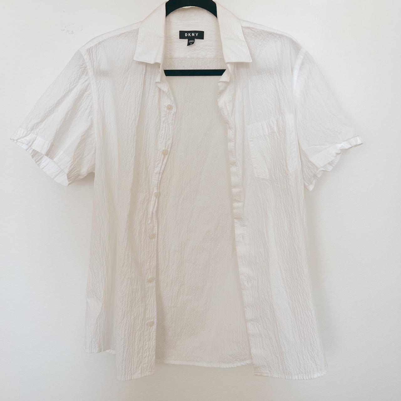 DKNY button down short sleeve shirt Men or women - Depop