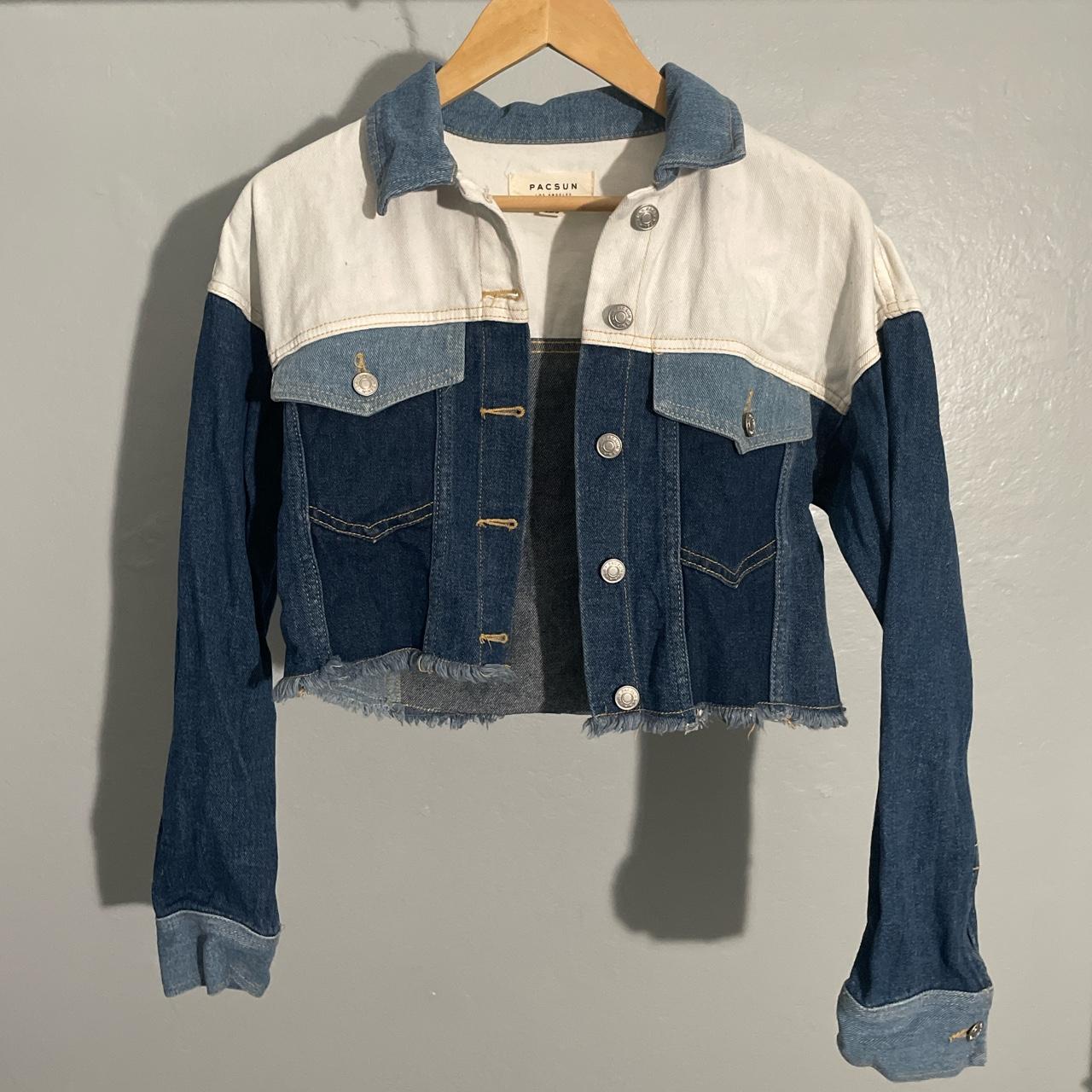 PacSun Women's White and Blue Jacket