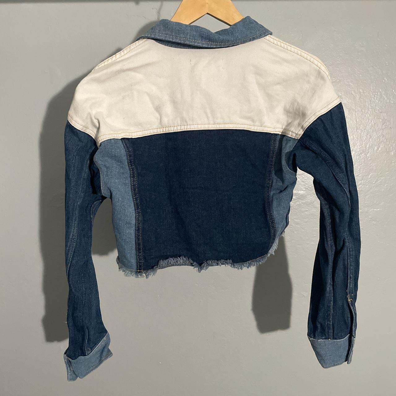 PacSun Women's White and Blue Jacket (2)
