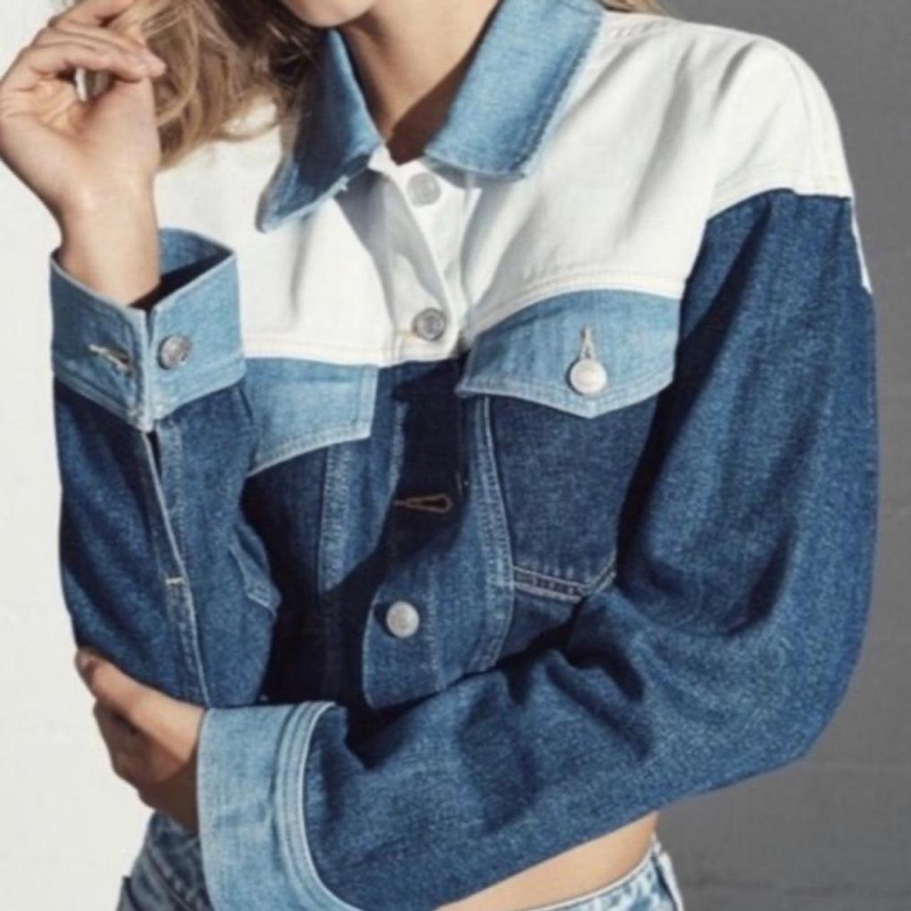 PacSun Women's White and Blue Jacket (4)