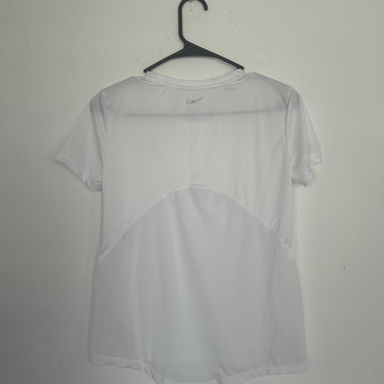 Nike Running miler t-shirt in white Energize Depop