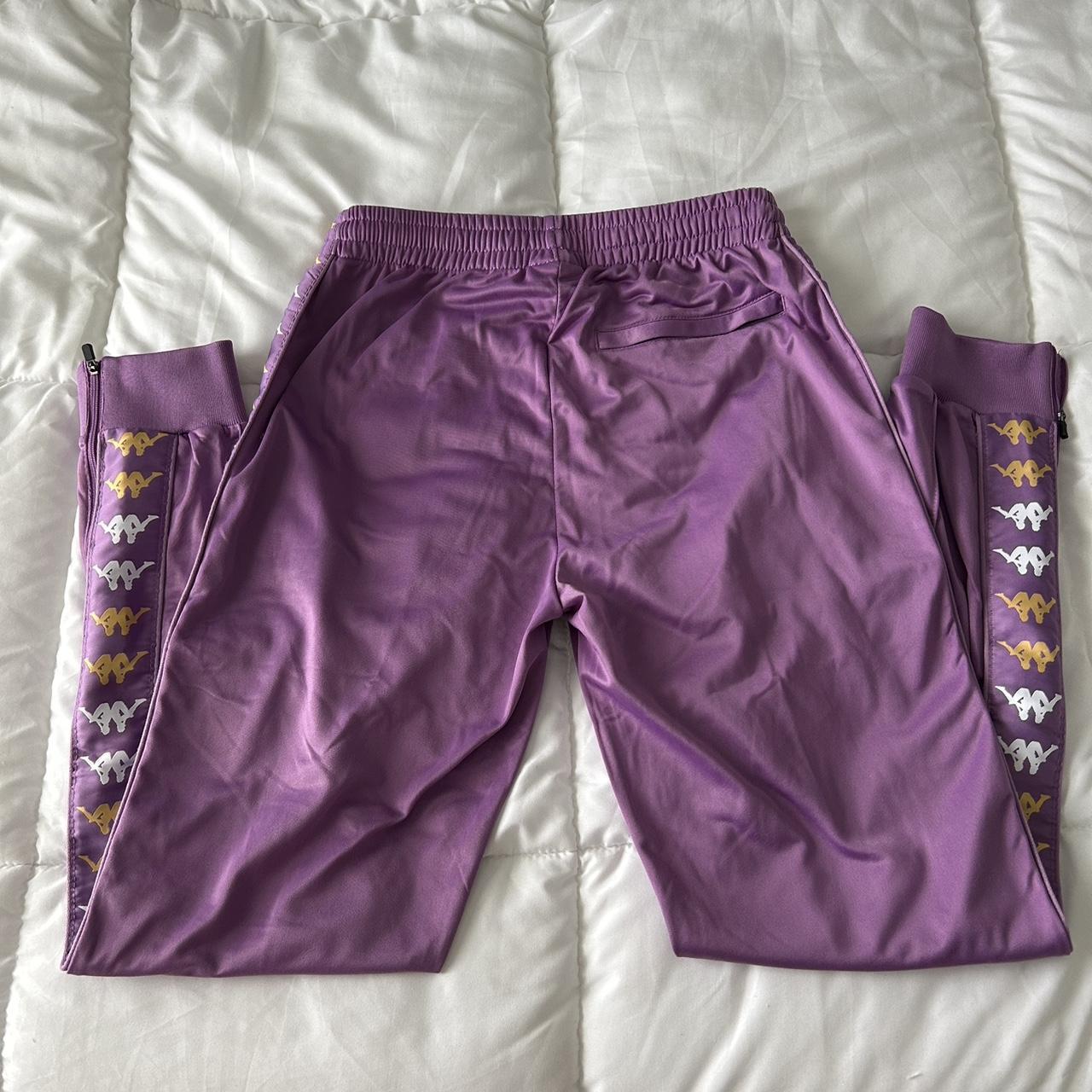 Kappa Women's Yellow and Purple Joggerstracksuits Depop