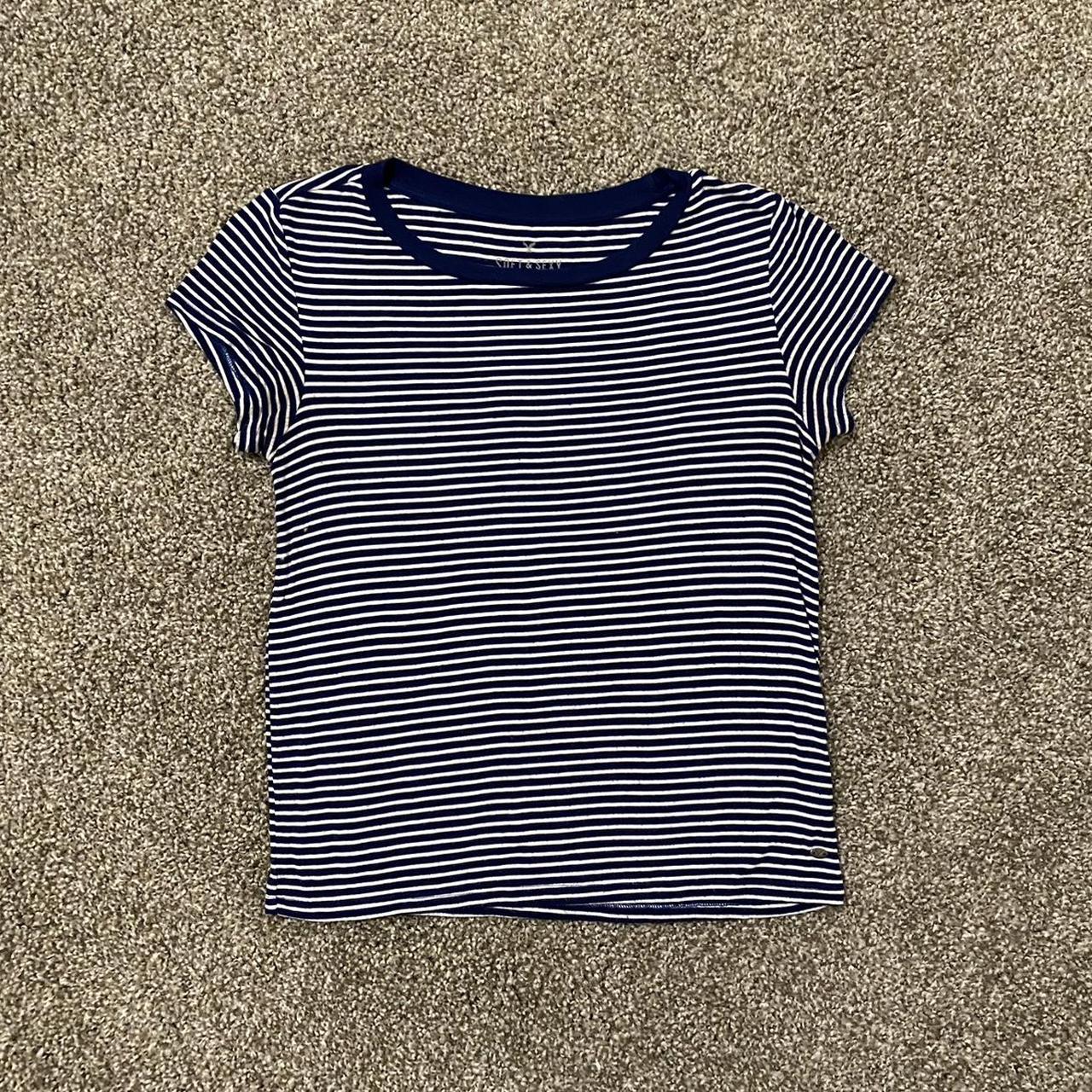 American Eagle Outfitters Women's T-Shirt - Navy - XS