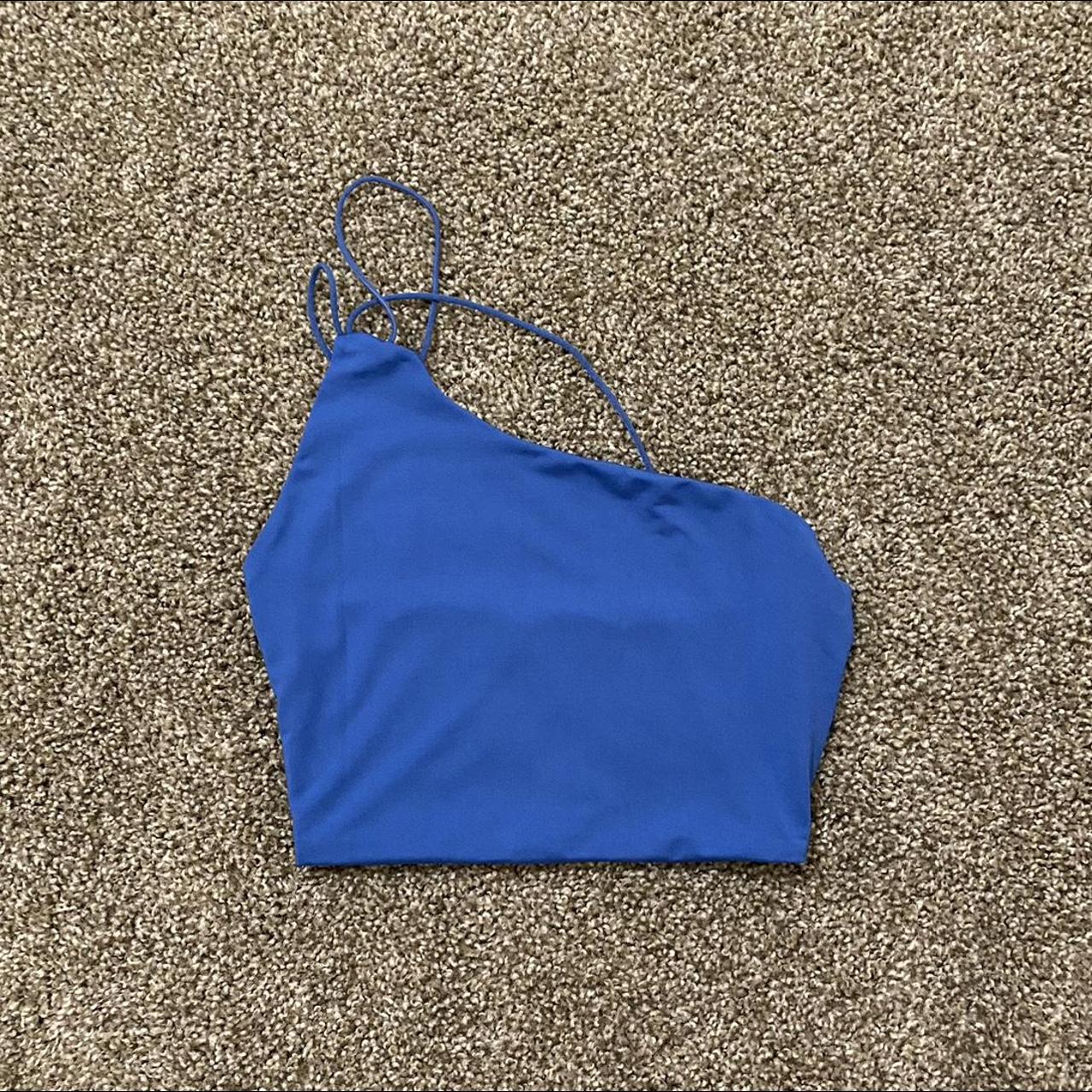 One shoulder top Strappy blue SHEIN top Offers... - Depop