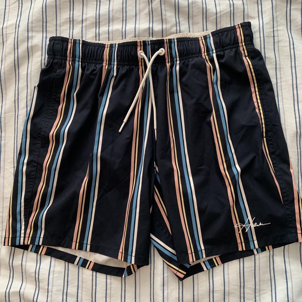 Navy Hollister Swim Trunks 5” Inseam Depop
