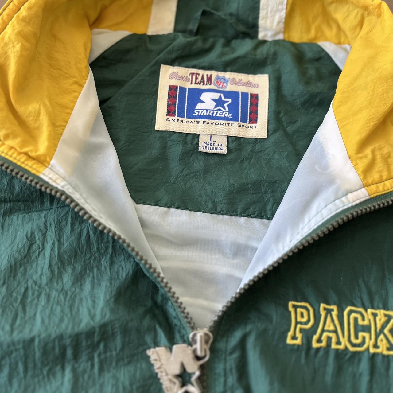 Vintage 90s Green Bay Packers Jacket Starter Pro - Depop