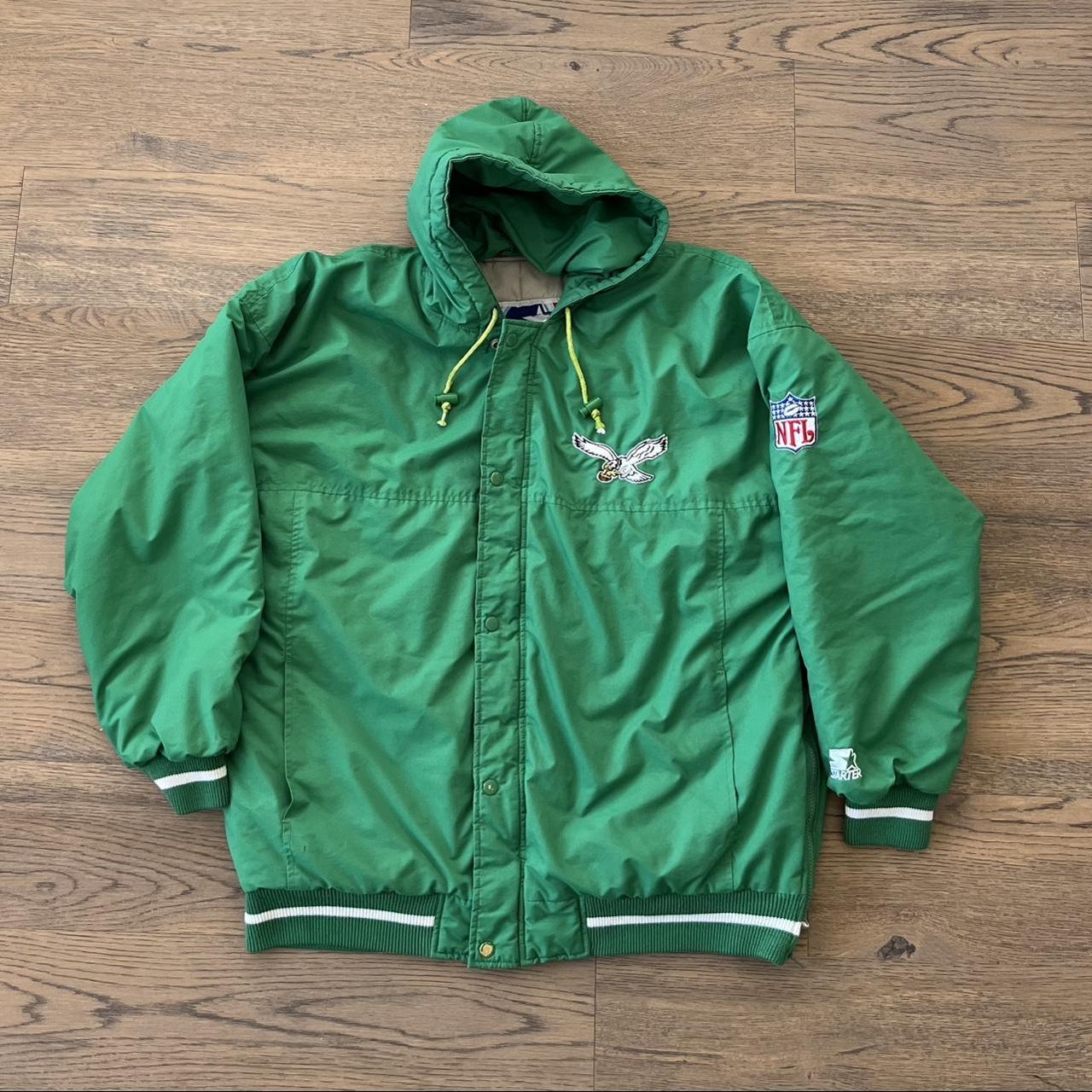 kelly green 90's eagles starter jacket