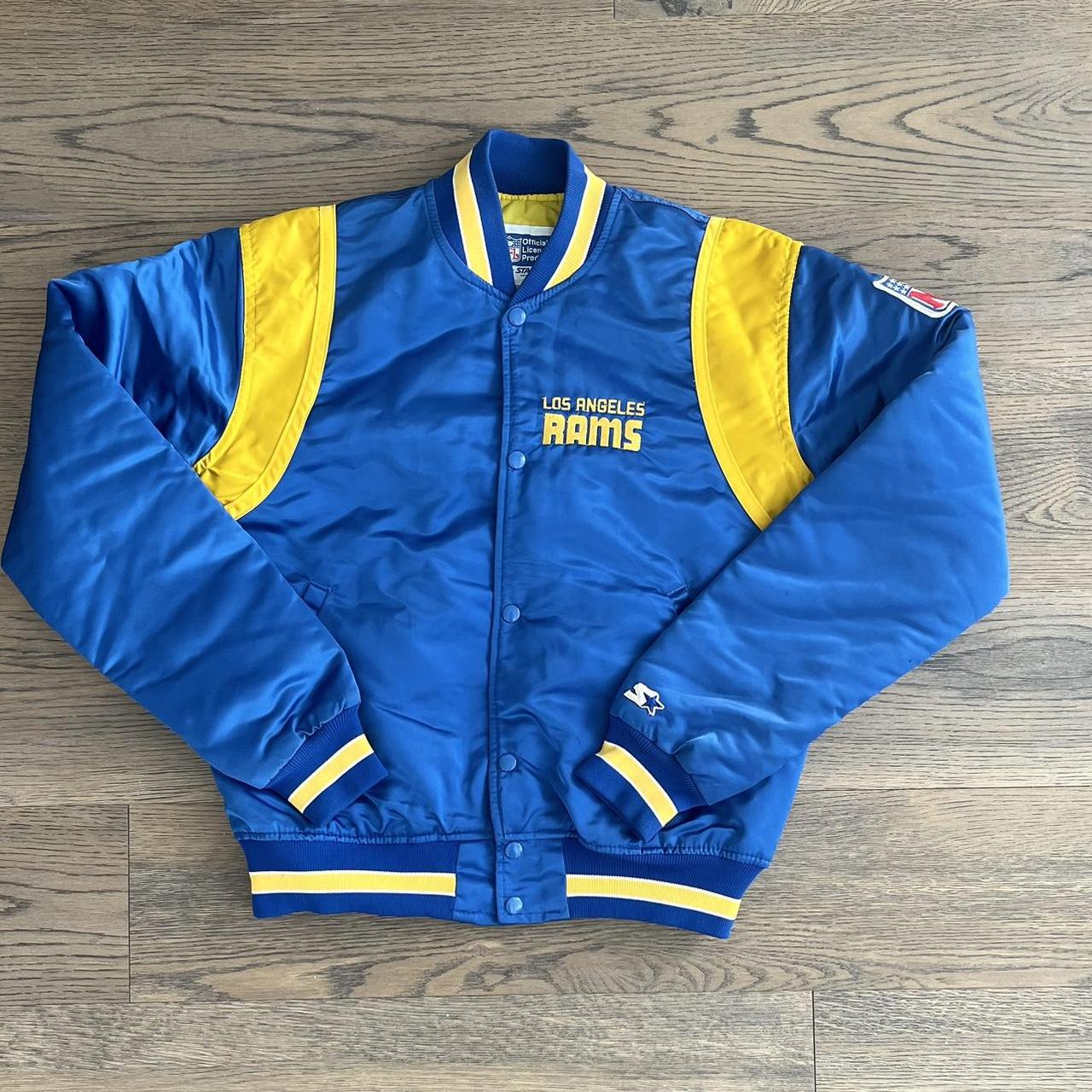 【レア】80s Delong Rams LINDA SATIN JKT USA レア】80s Delong Rams LINDA SATIN JKT USA