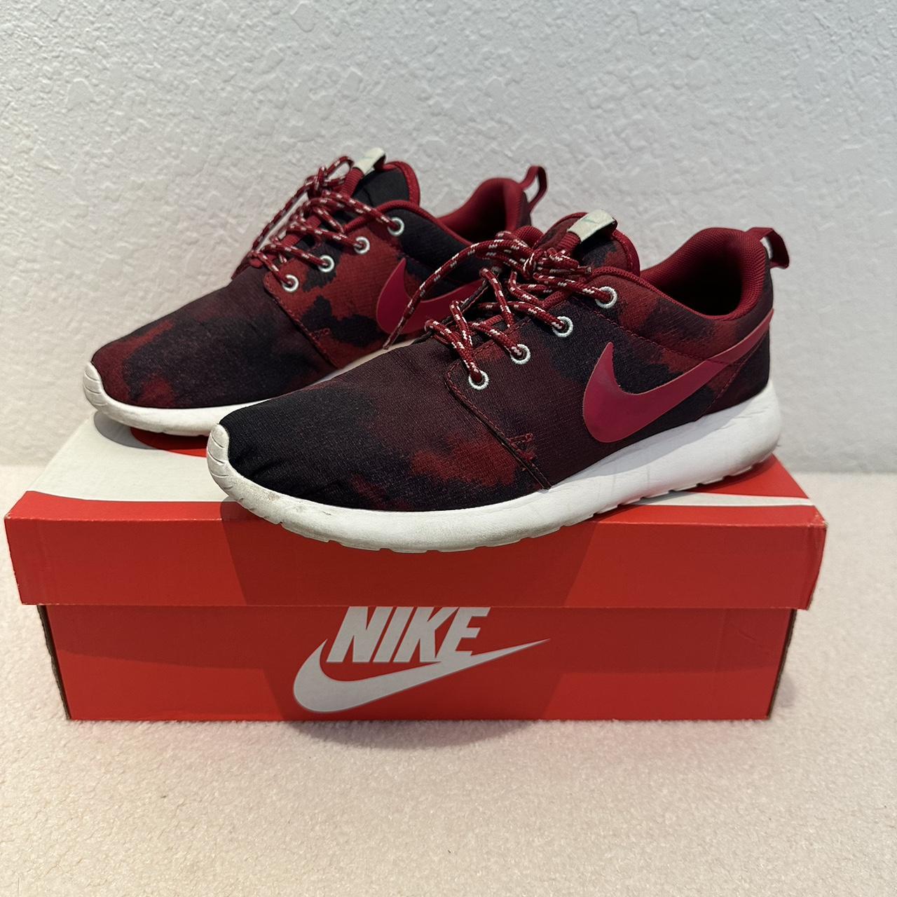 Nike roshe run burgundy running fashion shoes