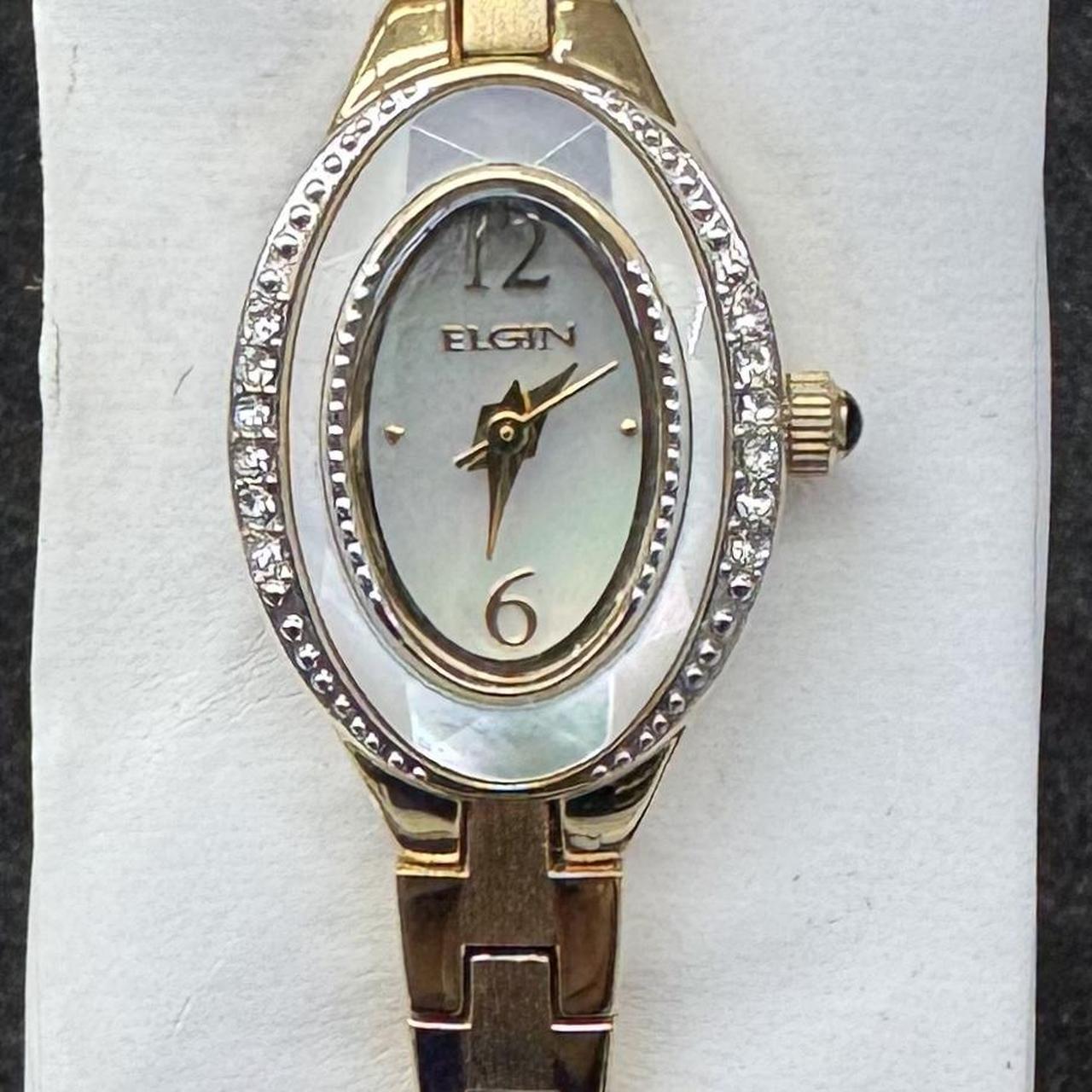 Vintage Elgin women’s gold tone with crystal