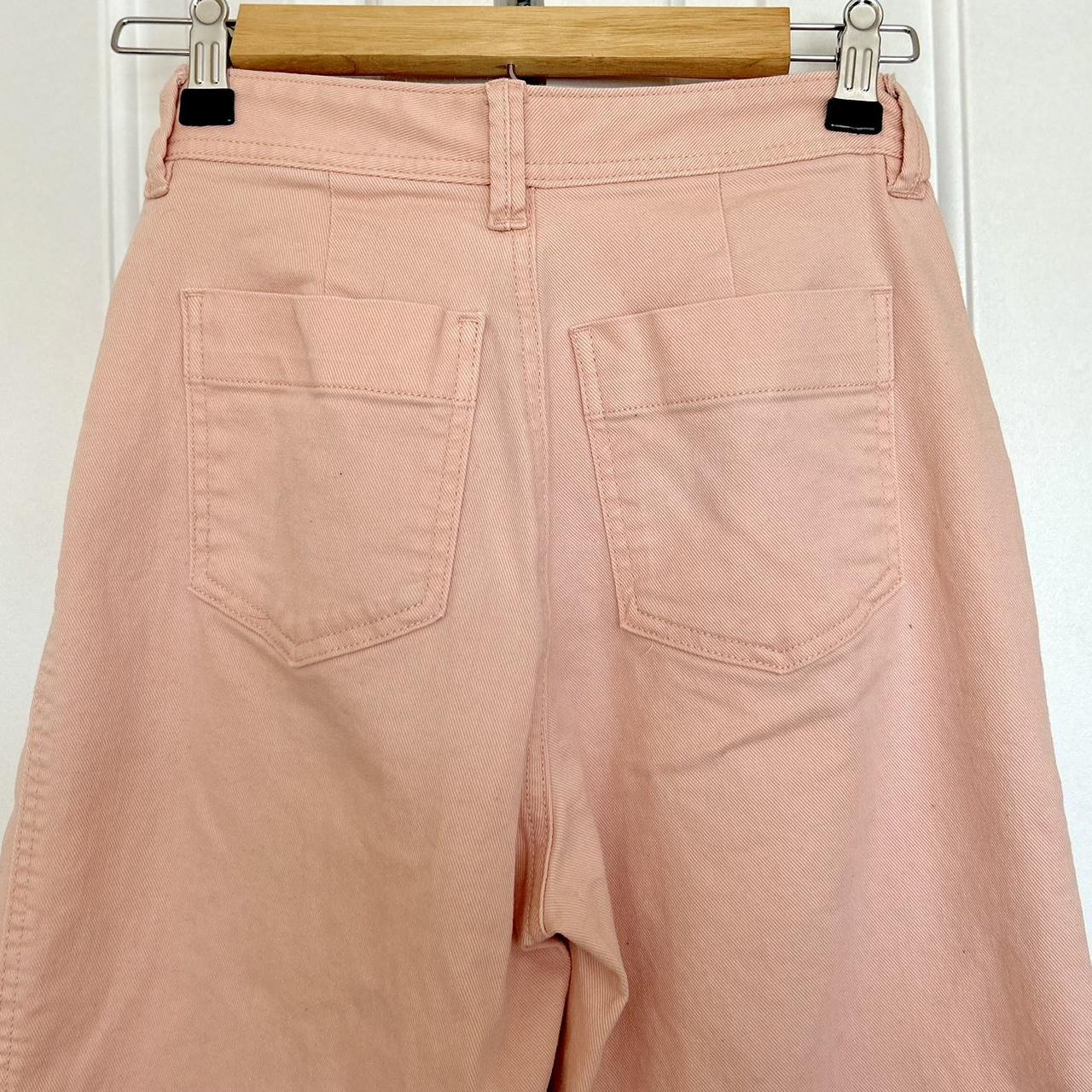High rise wide leg crop jeans Pink/salmon color.... Depop
