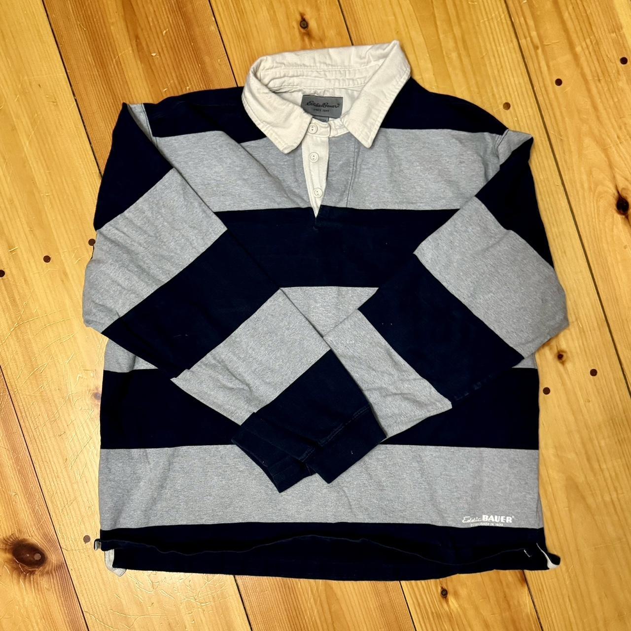 Eddie Bauer men’s rugby shirt size large. Gently... Depop