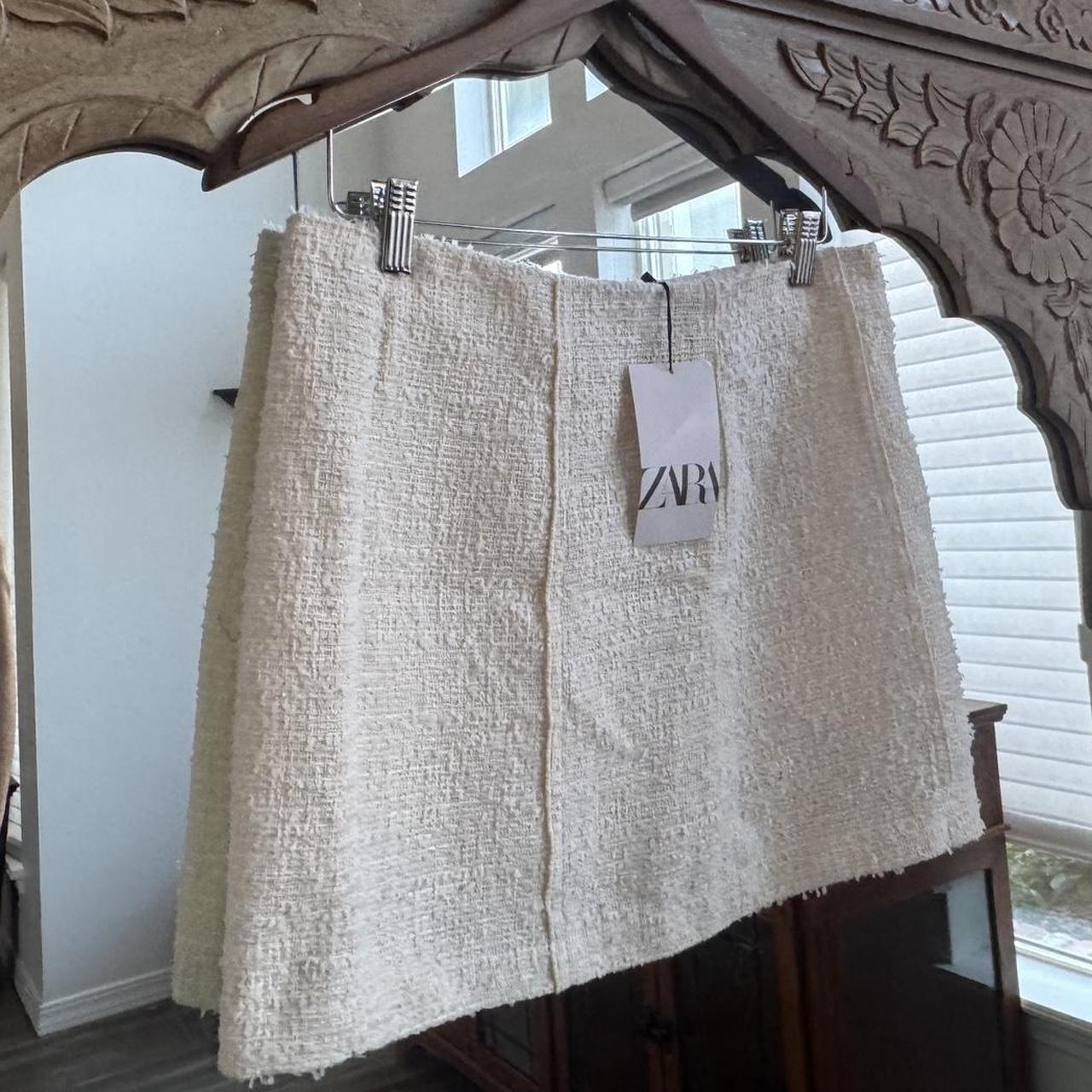 Zara Women's Skirt - White/Cream - L – new with t… - image 1