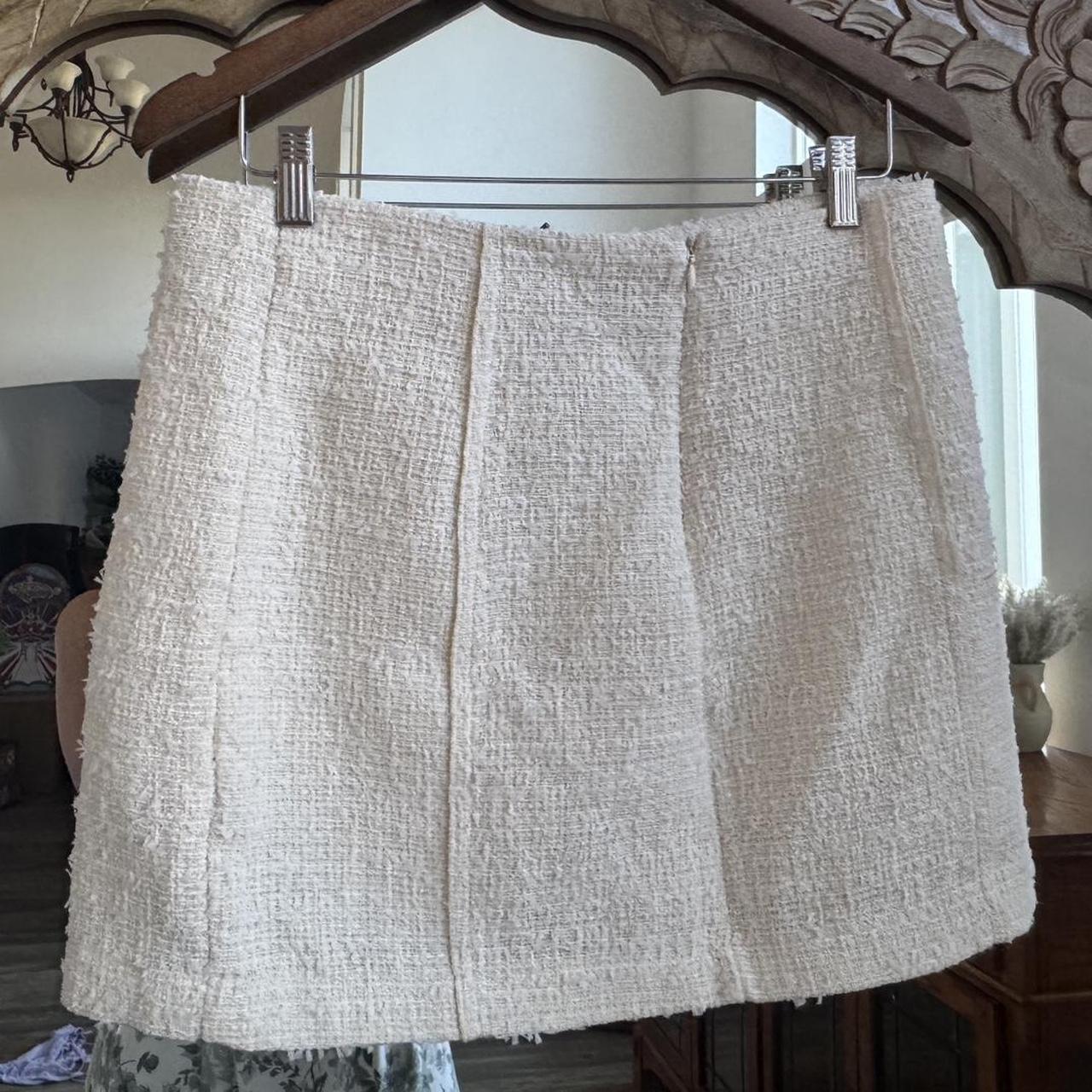 Zara Women's Skirt - White/Cream - L – new with t… - image 4