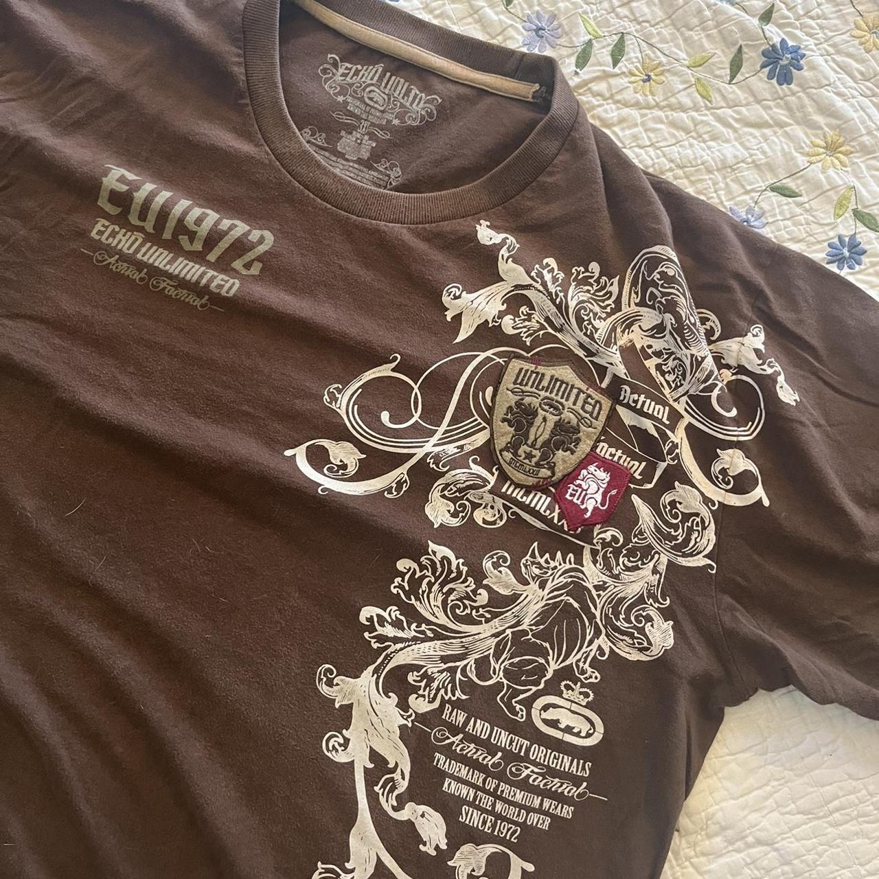 Super Dope Ecko Unltd Shirt With Insane Offset Depop 7770