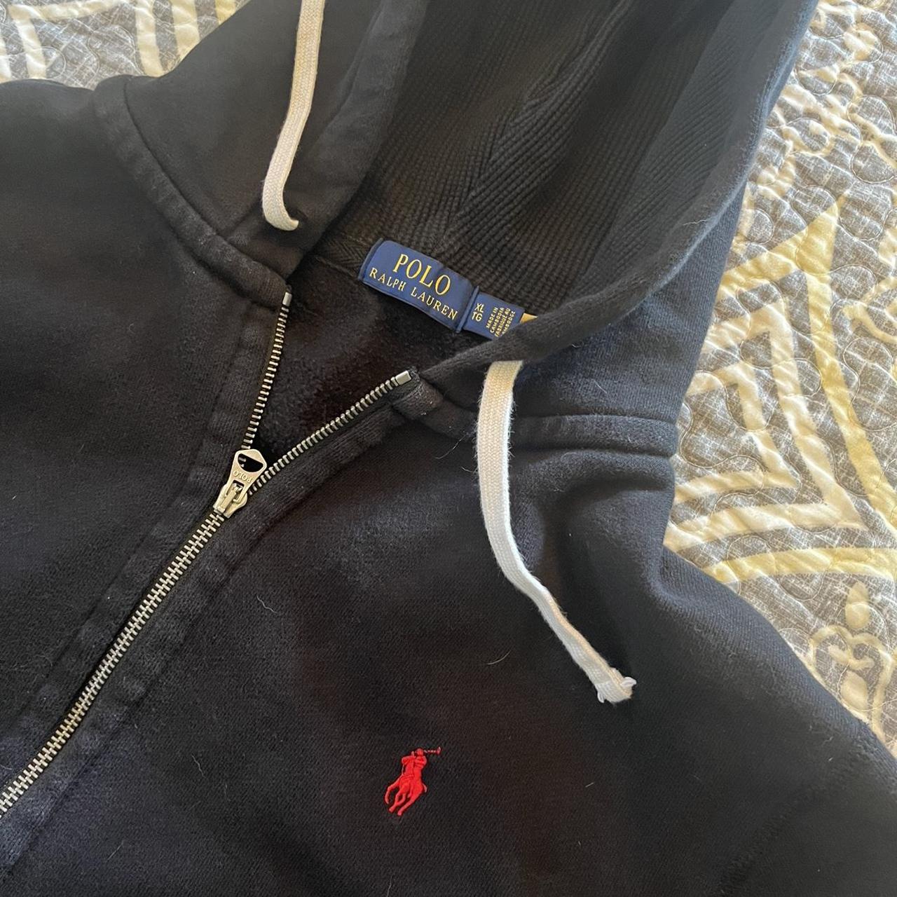 Polo Ralph Lauren Black Vintage Fleece Hoodie Polo Ralph Lauren