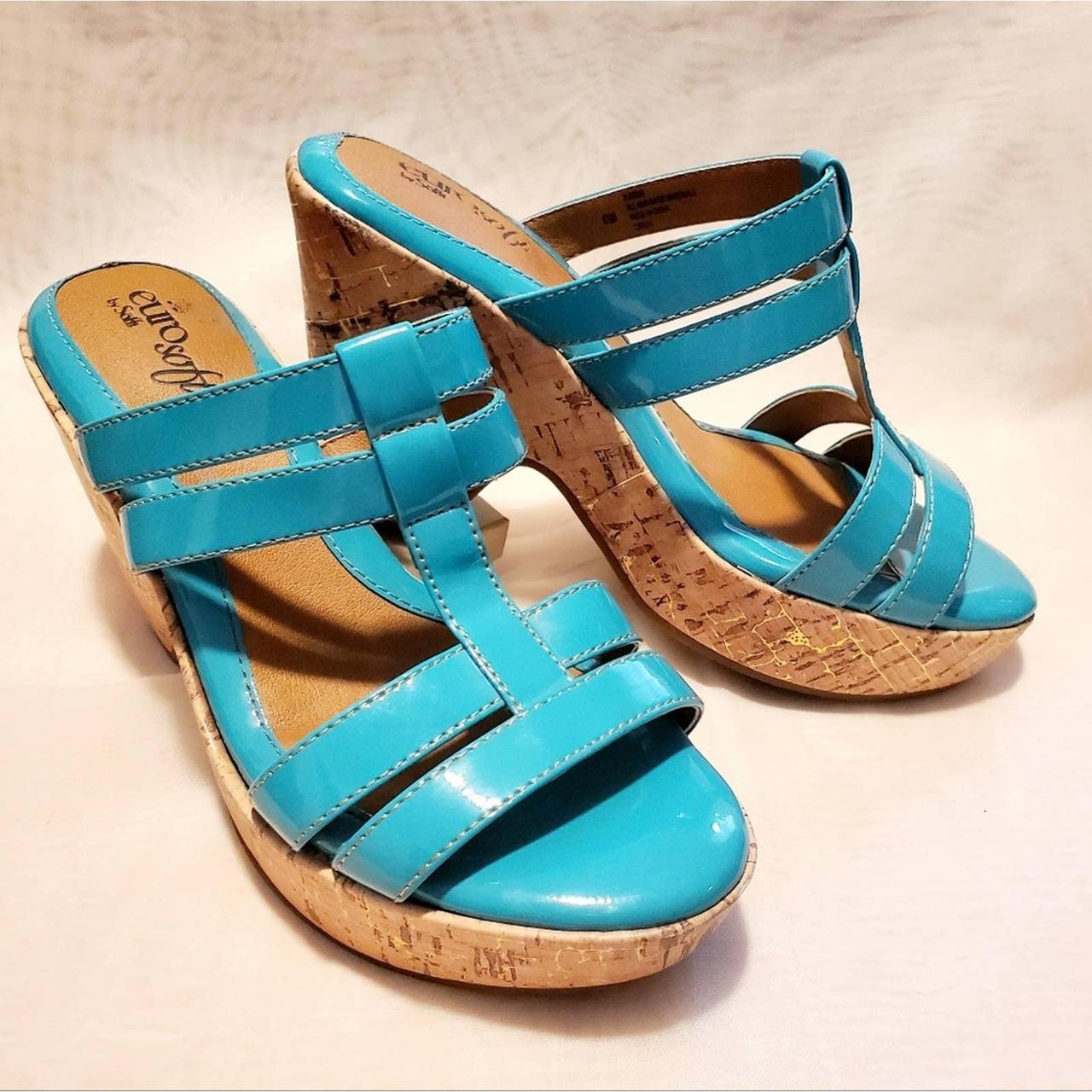 Cork High Wedge Sandals