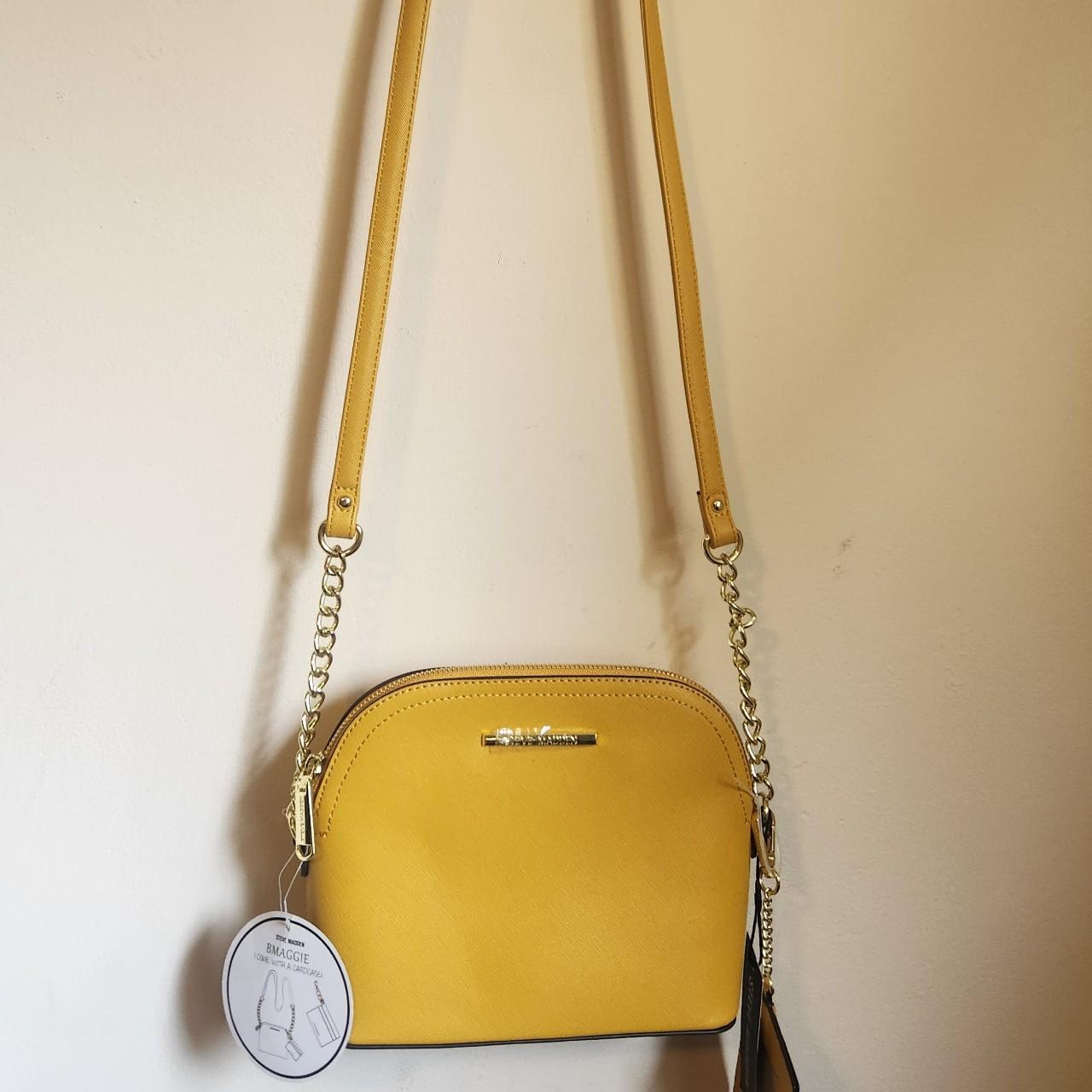 New Steve Madden Crossbody Purse Mustard BMAGGIE Bag Purse