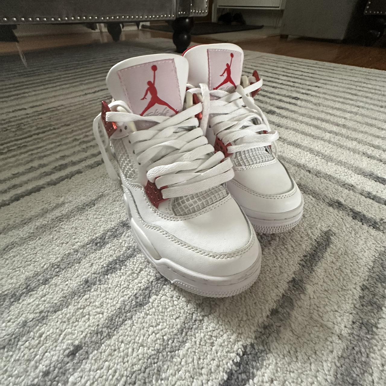 jordan white metallic red