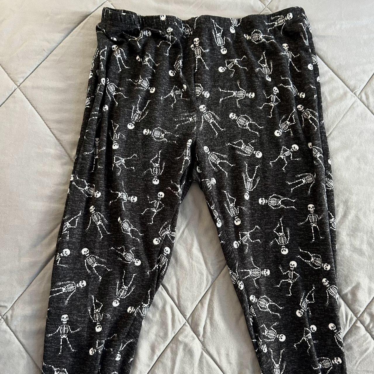 Skeleton cozy sweatpants Perfect for spooky szn... - Depop