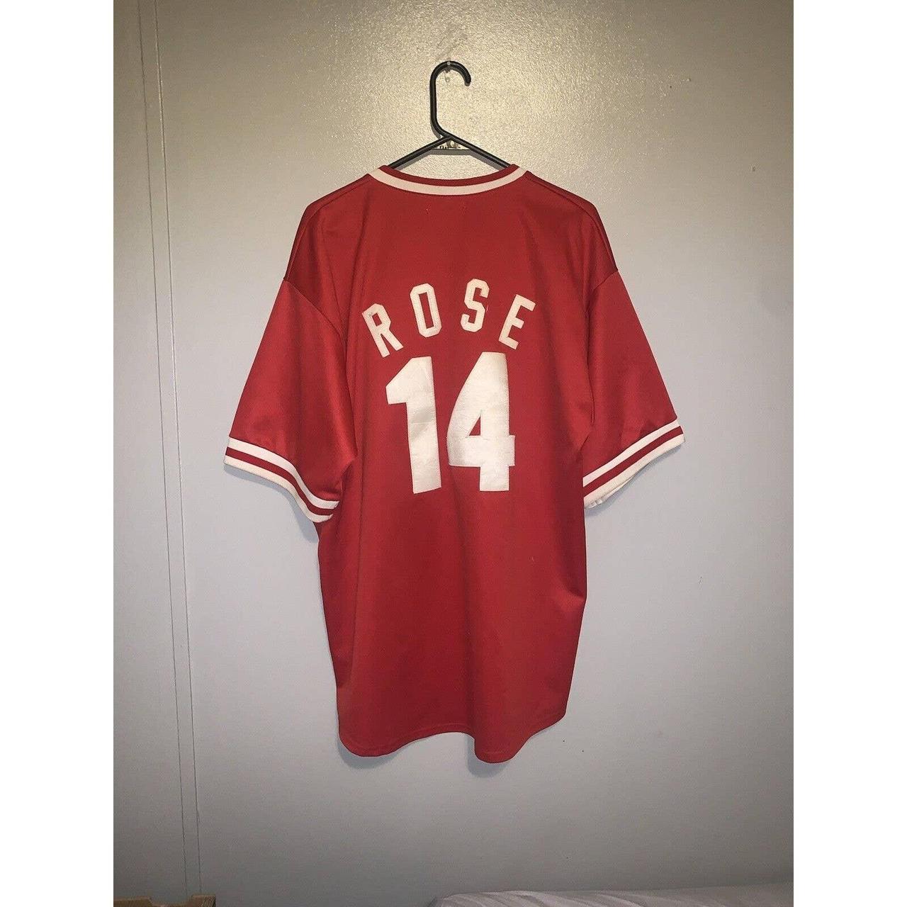 Men's Mitchell & Ness Pete Rose Red Cincinnati Reds Cooperstown