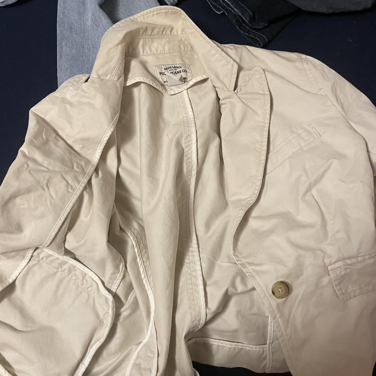 Vintage white casual Ralph Lauren Polo jacket - Depop