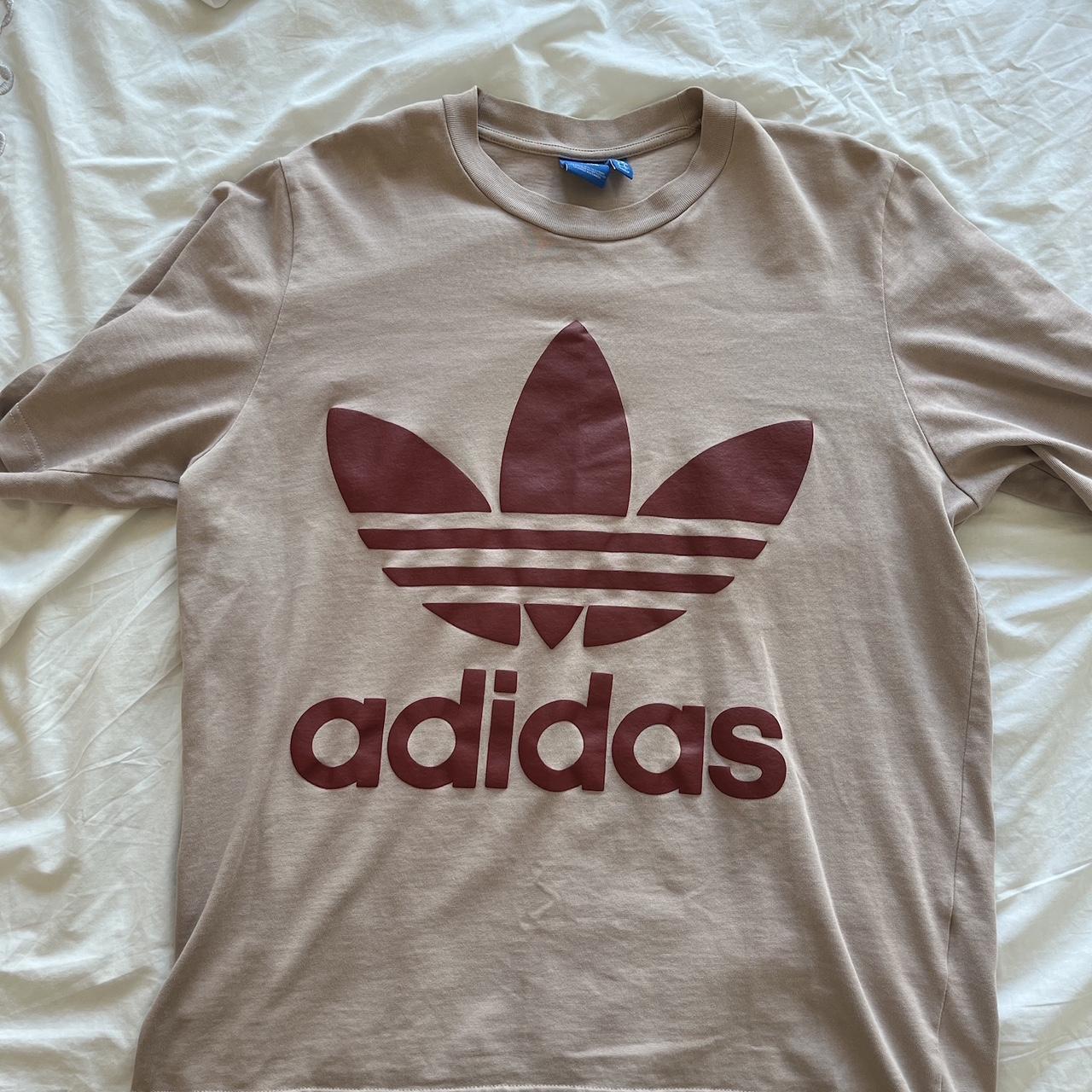 Adidas box logo tee size M. Fits more like a large