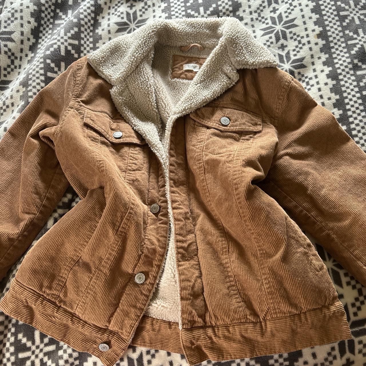 Brown corduroy Brandy Melville jacket - Depop