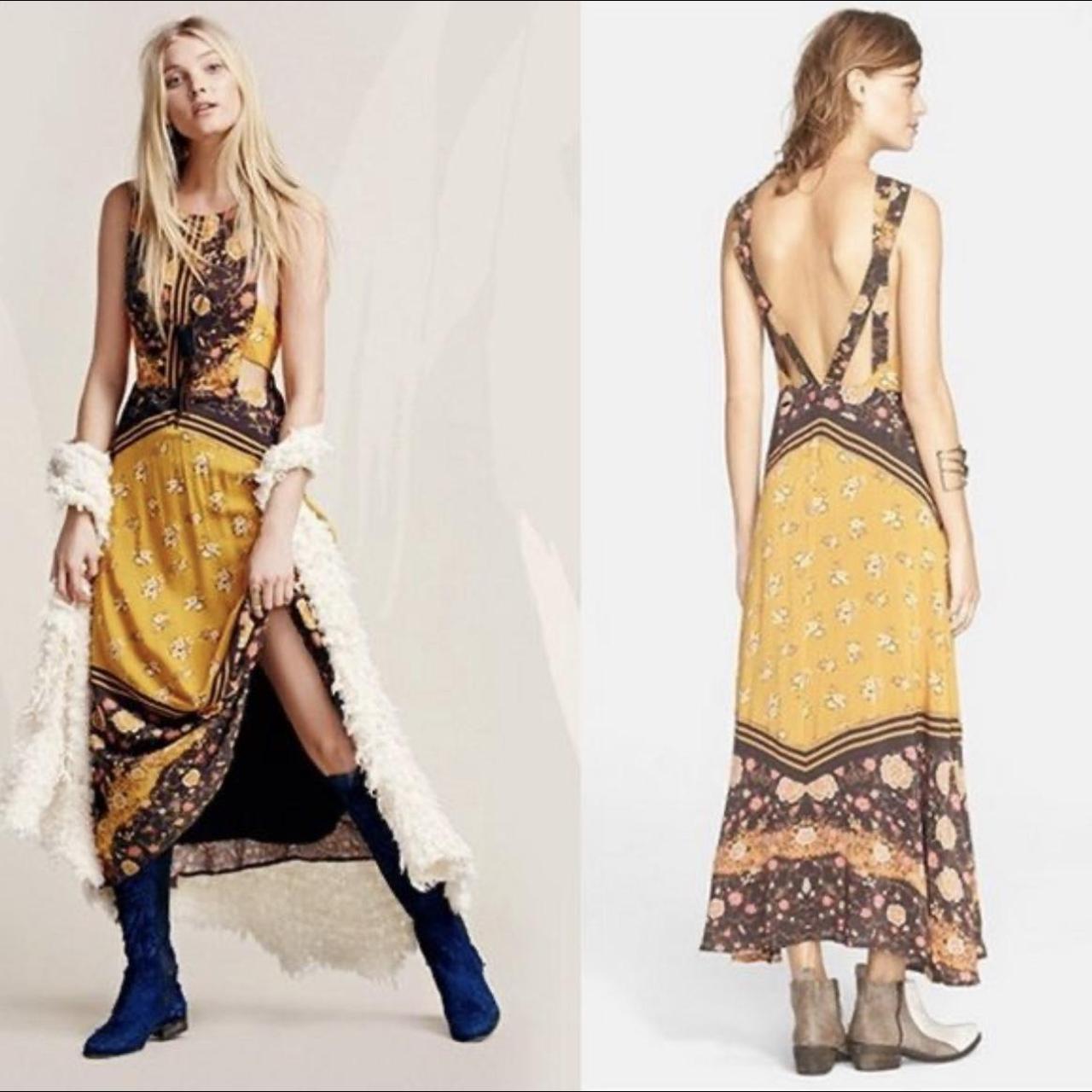 Free People Gold Pleated Mini Dress (SzXS) – The Thrifty Hippy