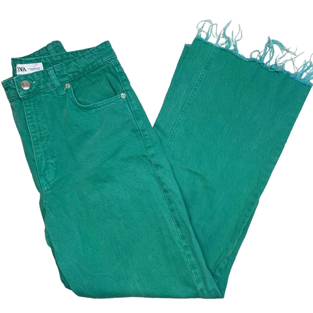 Zara Women's Green Jeans Depop